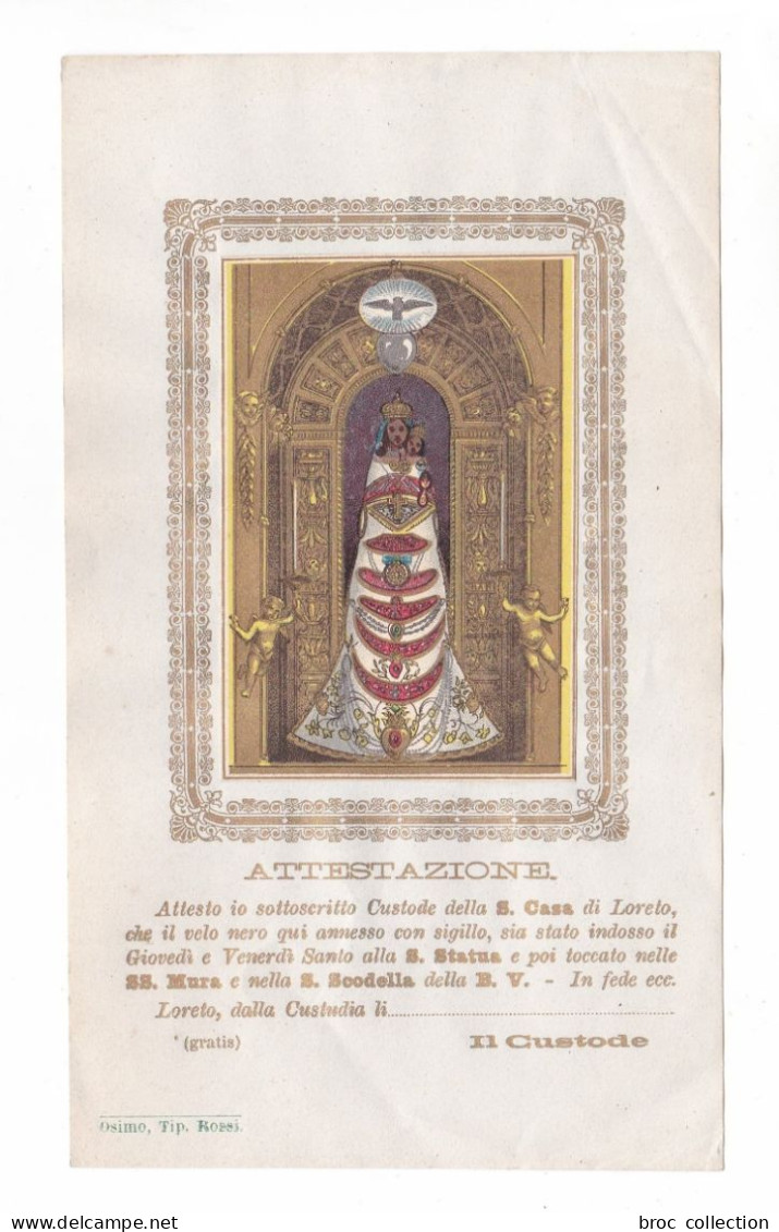 Santa Casa Di Loreto, Beatissima Vergine, 10,2 X 17,5 Cm. - Andachtsbilder