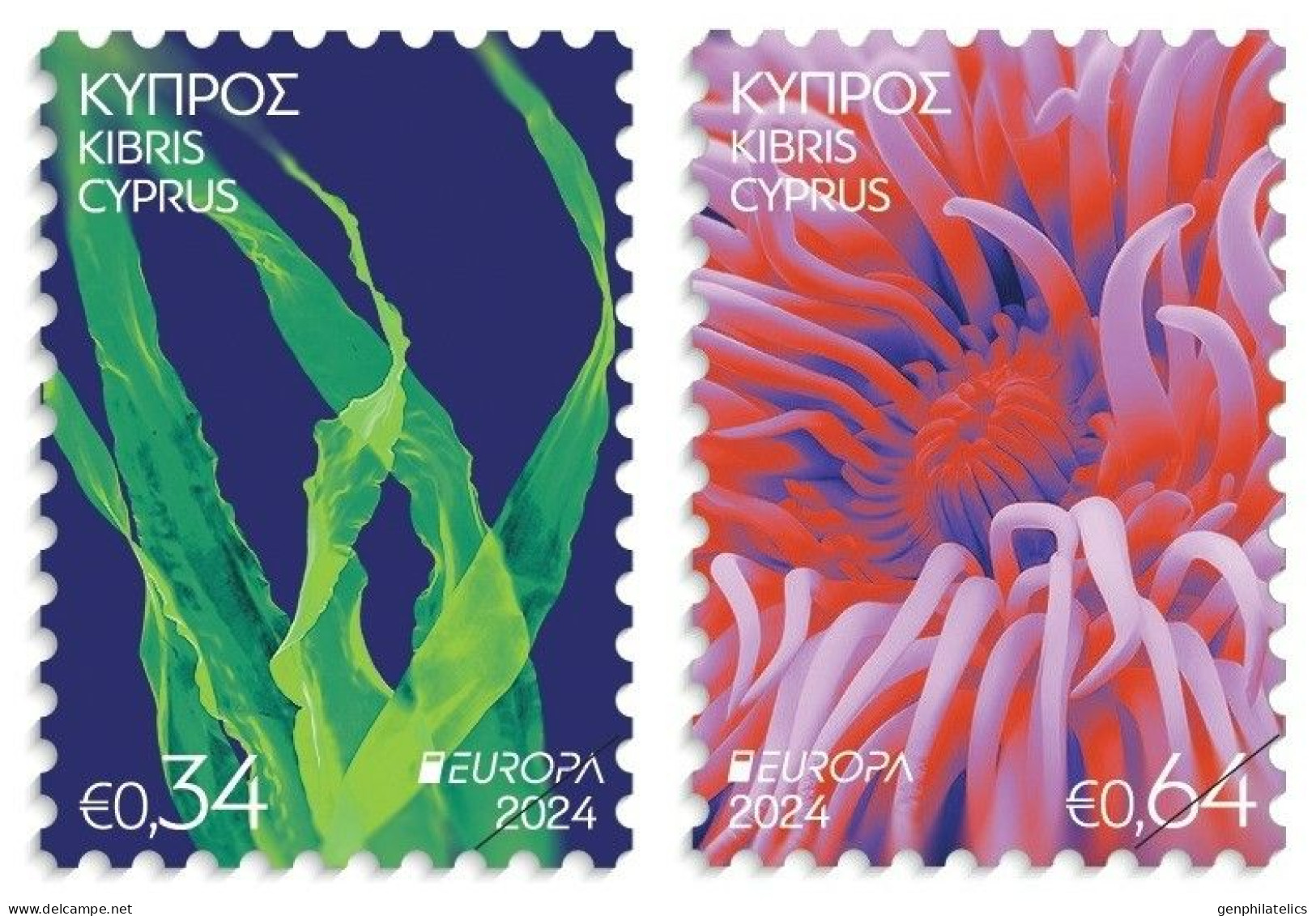 CYPRUS 2024 Europa CEPT. Underwater Fauna & Flora - Fine Set MNH - Neufs
