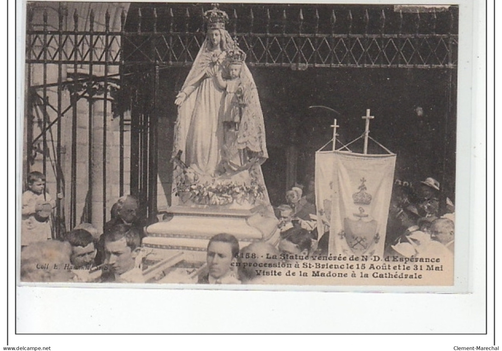 SAINT BRIEUC - La Statue De ND De L'Espérance En Procession - Visite De La Madone à La Cathédrale - Très Bon éta - Saint-Brieuc