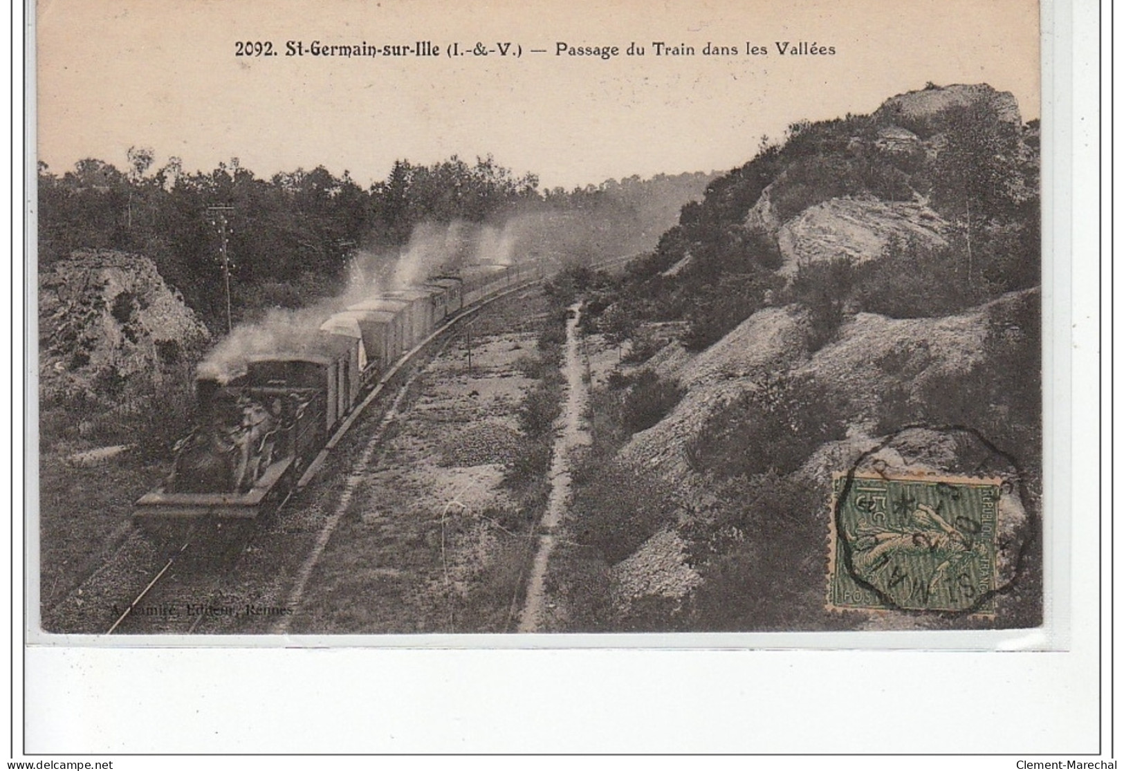 SAINT GERMAIN SUR ILLE - Passage Du Train Dans Les Vallées - Très Bon état - Saint-Germain-sur-Ille