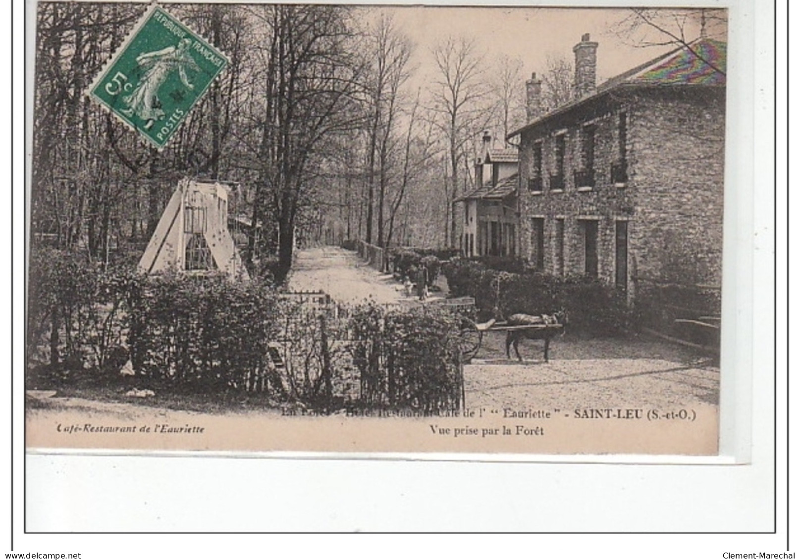 SAINT LEU - En Forêt - Hôtel Restaurant Café De L'Eauriette - Vue Prise Par La Forêt - Très Bon état - Saint Leu La Foret