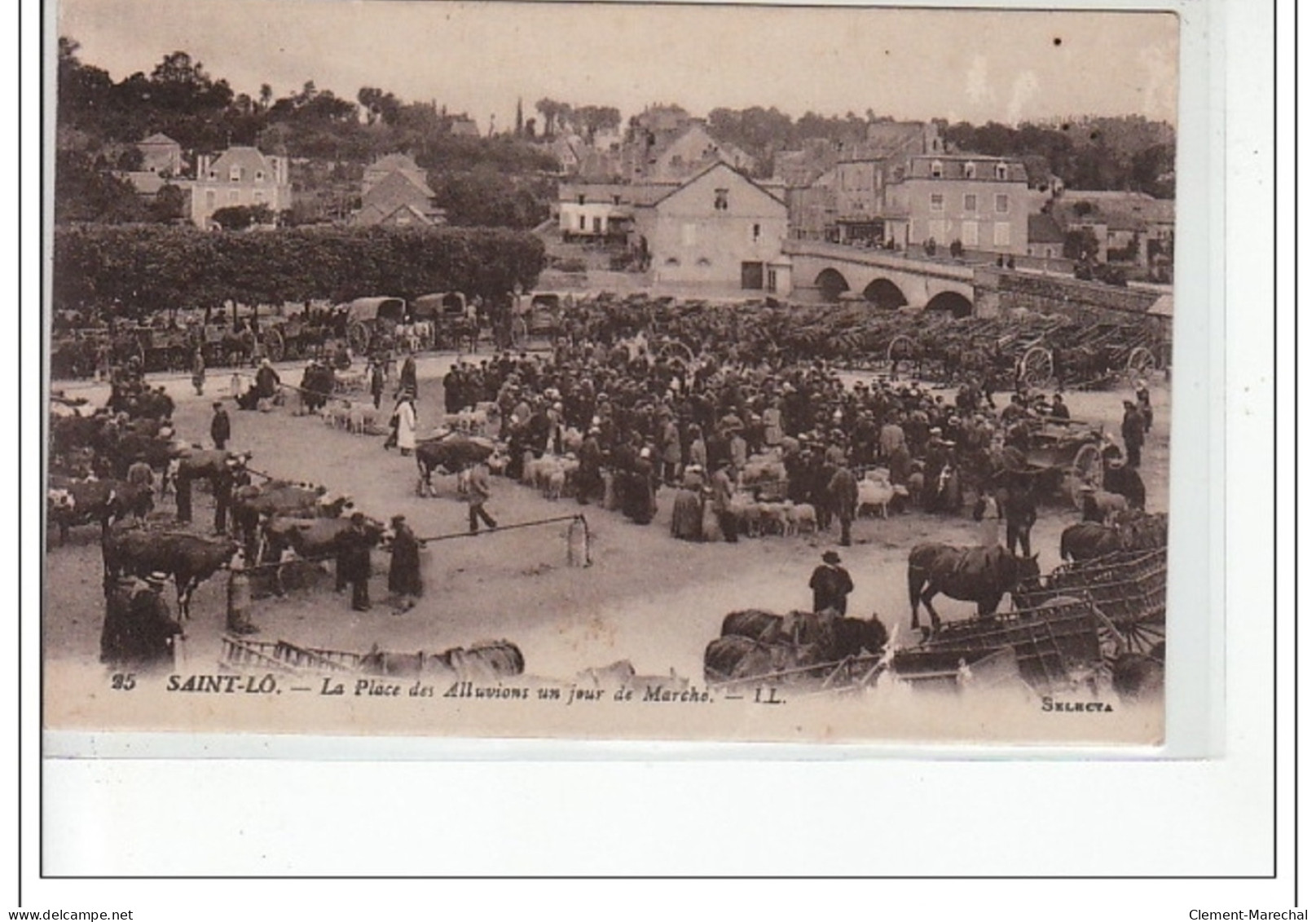 SAINT LO - La Place Des Alluvions Un Jour De Marché - Très Bon état - Saint Lo