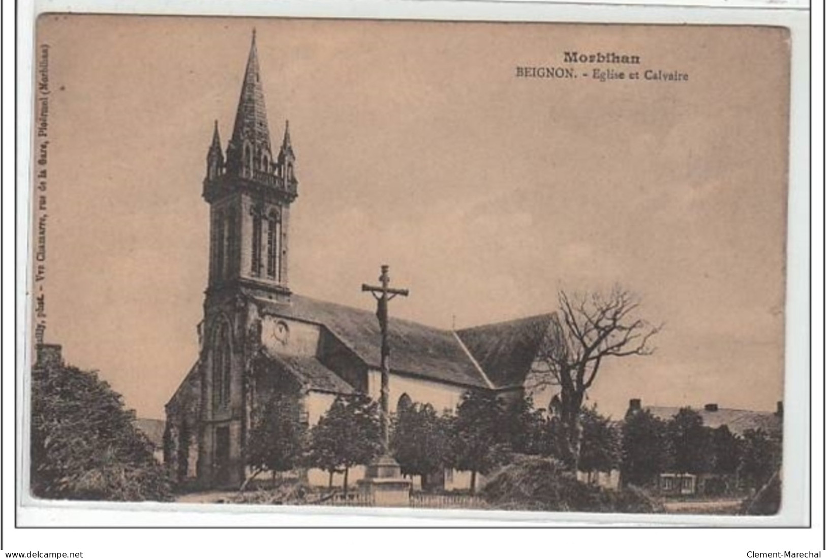 MORBIHAN : BEIGNON : église Et Calvaire - Très Bon état - Otros & Sin Clasificación