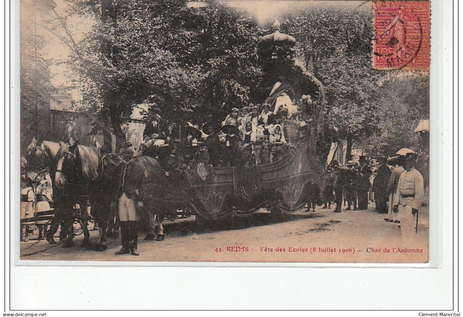 REIMS - Fête Des Ecoles (8 Juillet 1906) - Char De L'Automne - Très Bon état - Reims