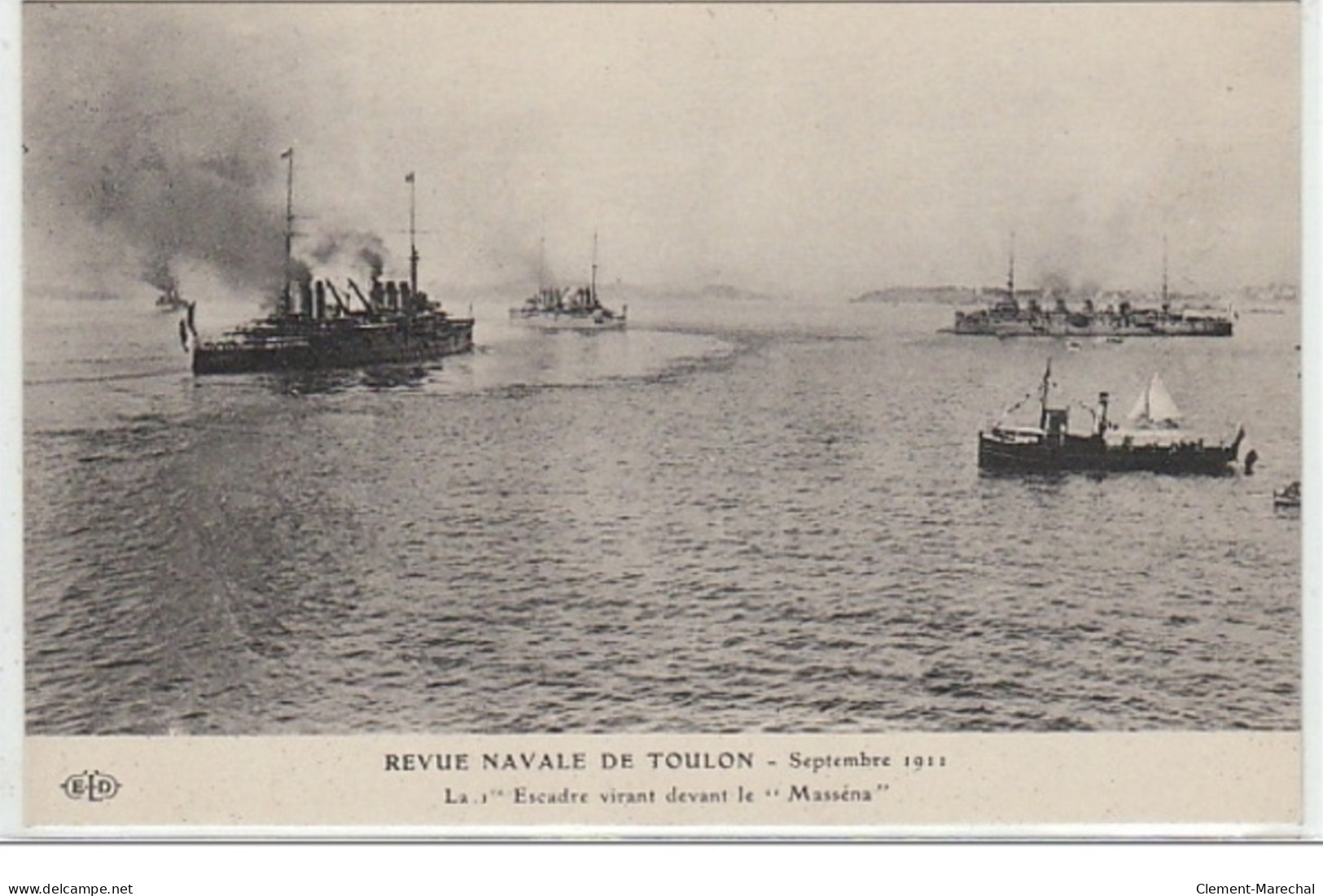 REVUE NAVALE DE TOULON : Septembre 1911 - La 1ère Escadre Virant Devant """"Le Masséna"""" - Très Bon état - Otros & Sin Clasificación