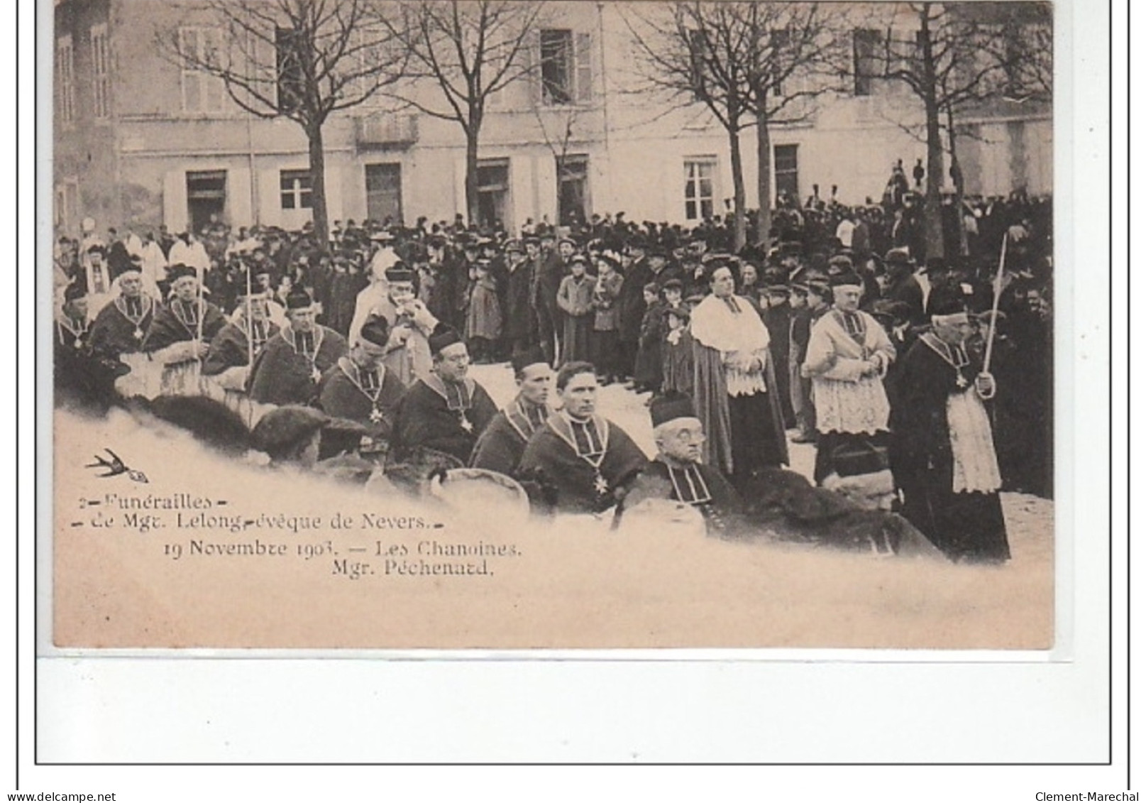 NEVERS - Funérailles De Mgr Lelong, évêque De Nevers 1903 - Les Chanoines, Mgr Péchenard - Très Bon état - Nevers