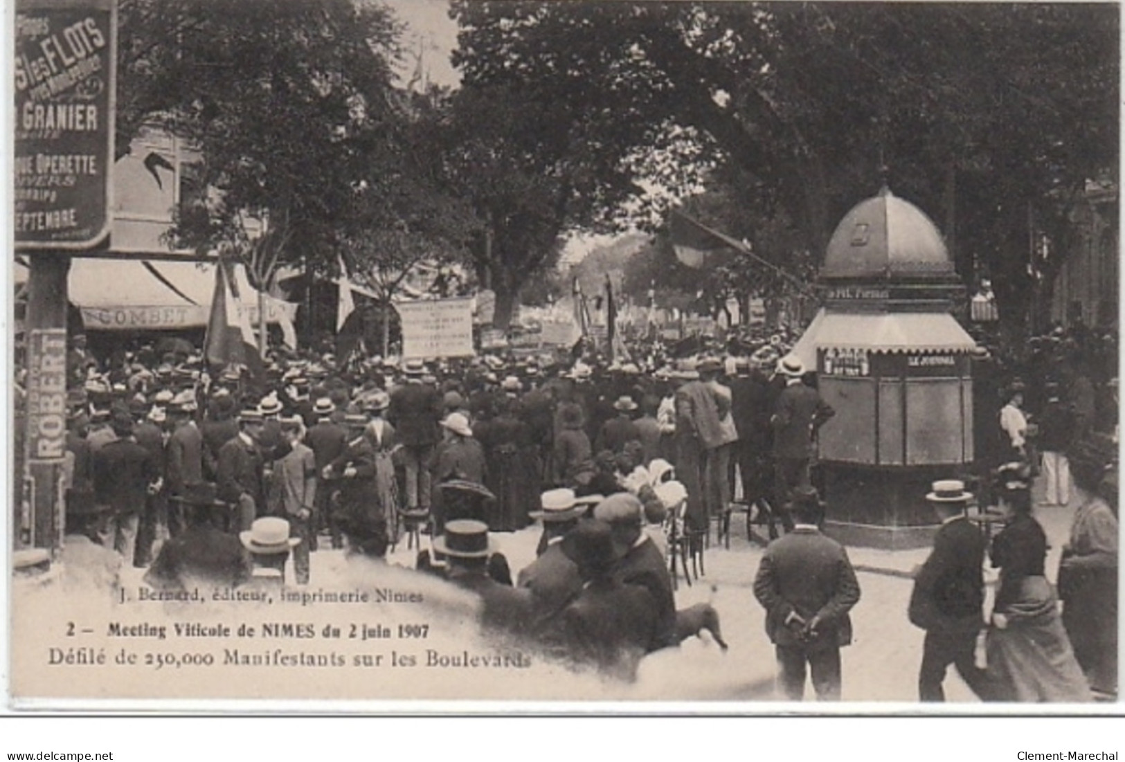 NIMES : Meeting Viticole De Juin 1907 - Très Bon état - Other & Unclassified