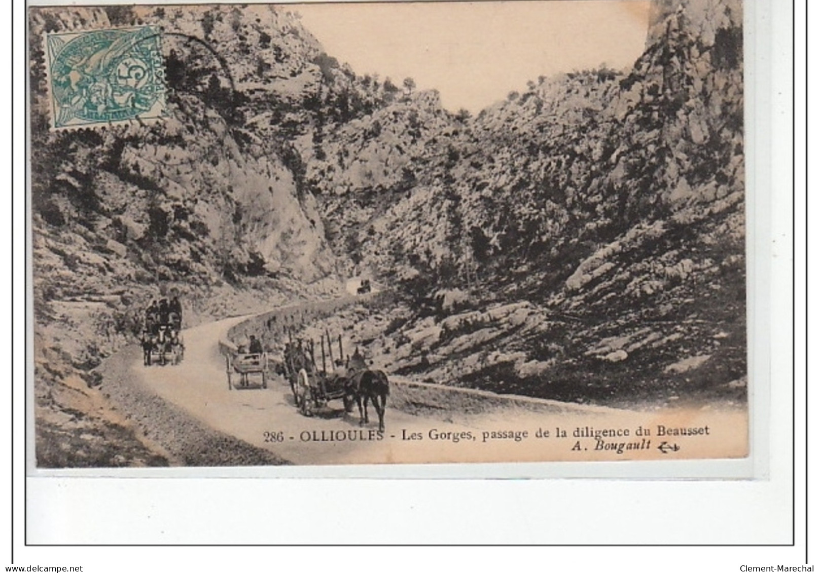 OLLIOULES - Les Gorges, Passage De La Diligence Du Beausset - Très Bon état - Ollioules