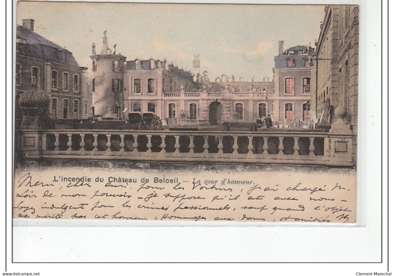 MAYENNE - L'incendie Du Château De BELOEIL - La Cour D'Honneur - Très Bon état - Otros & Sin Clasificación