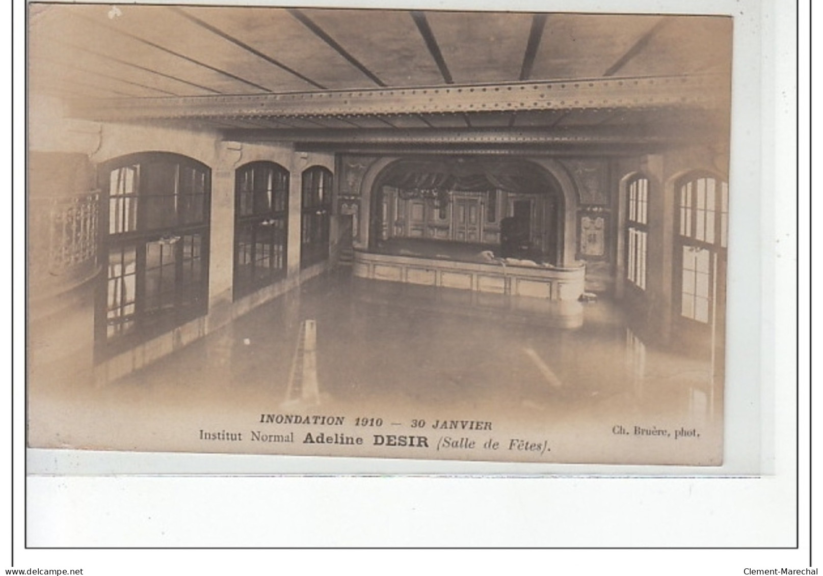 PARIS - INONDATIONS 1910 - 30 Janvier - Institut Normal Adeline Désir (salle Des Fêtes) - Très Bon état - De Overstroming Van 1910