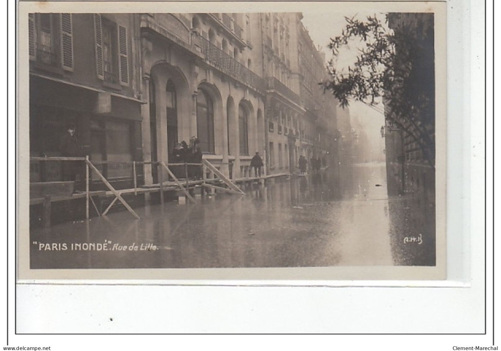 PARIS - INONDATIONS 1910 - CARTE PHOTO """"Paris Inondé""""  Rue De Lille - Très Bon état - La Crecida Del Sena De 1910