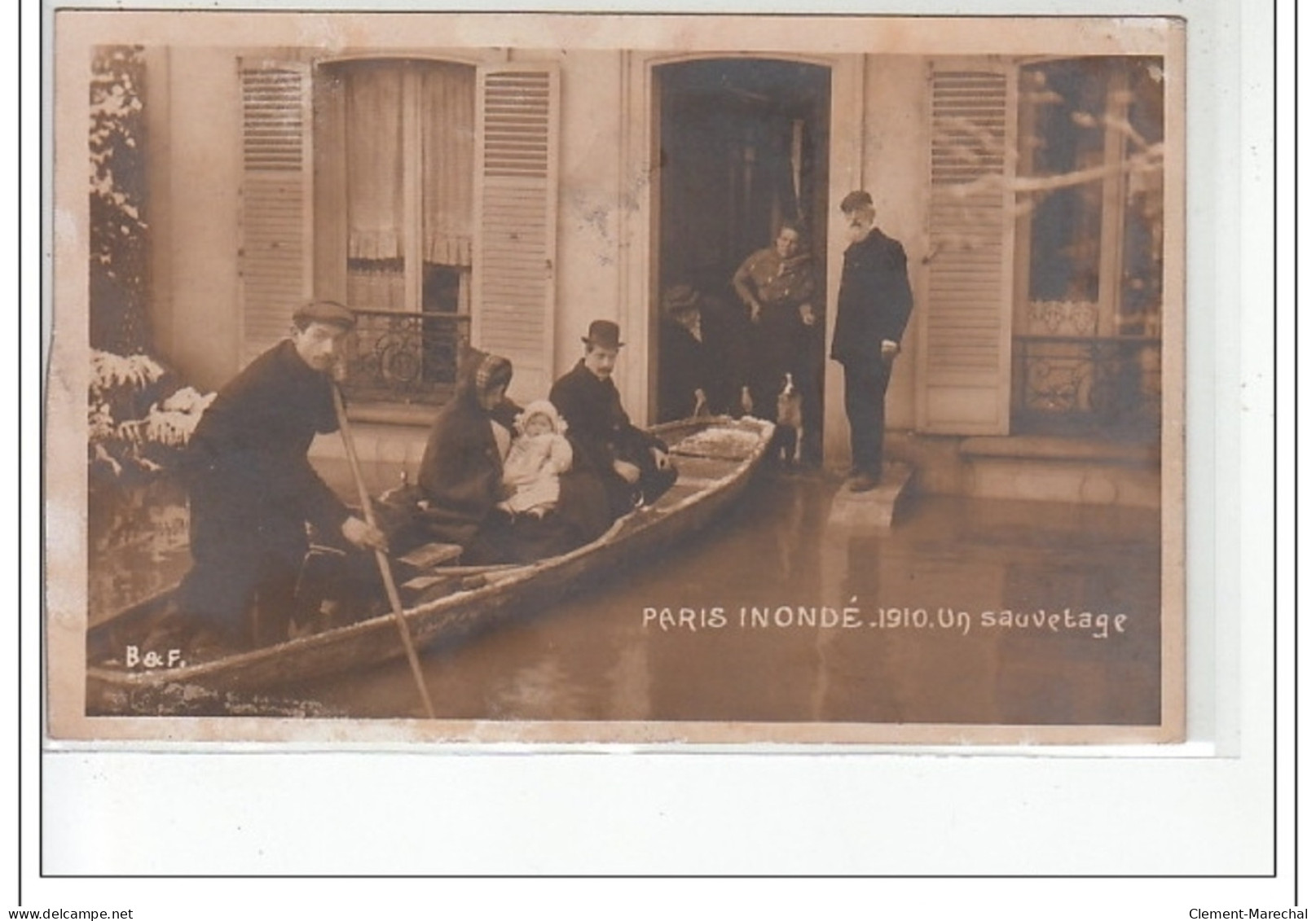 PARIS - INONDATIONS 1910 - CARTE PHOTO - Un Sauvetage - Très Bon état - La Crecida Del Sena De 1910