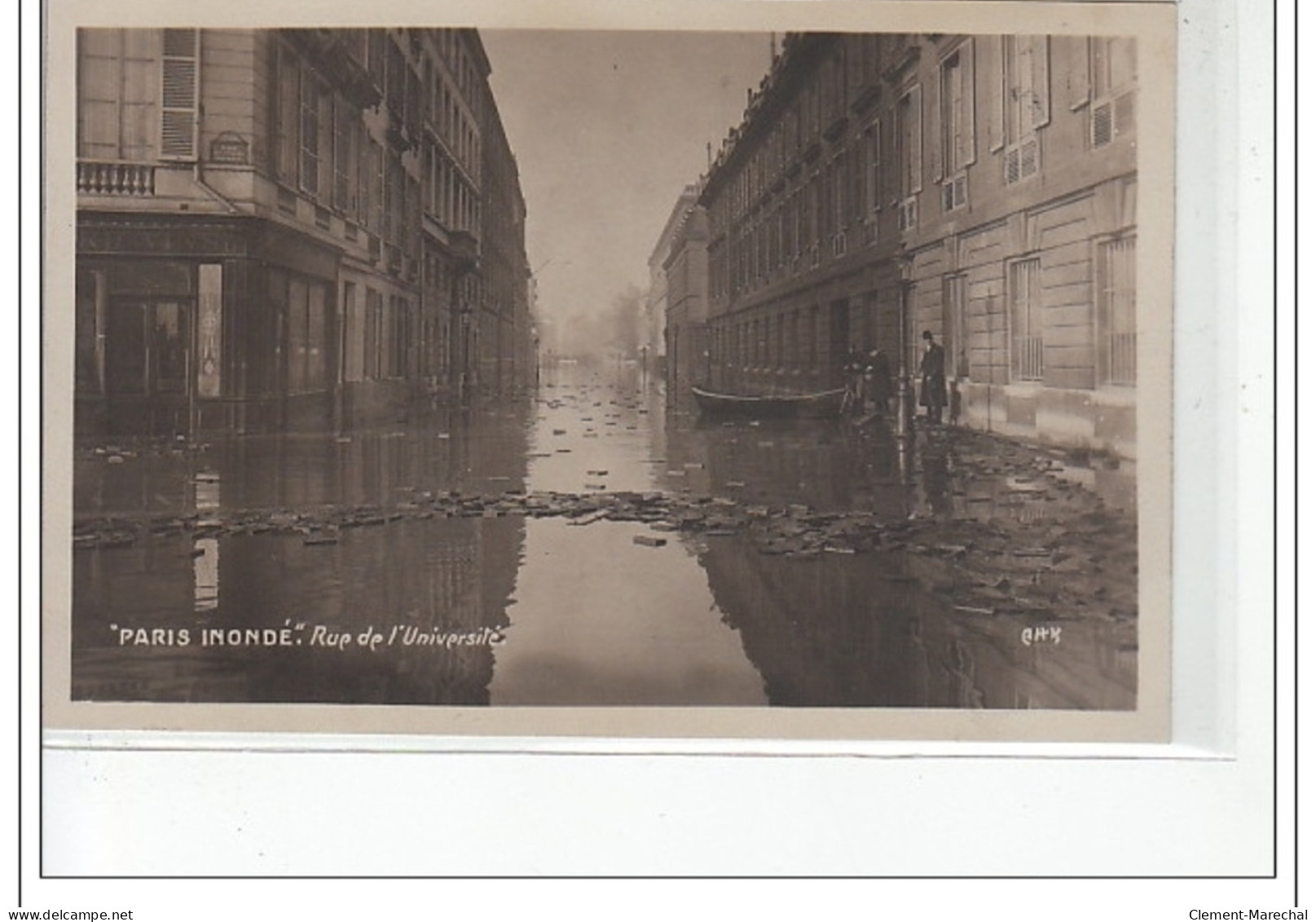 PARIS - INONDATIONS 1910 - CARTE PHOTO - Rue De L'Université - Très Bon état - Paris Flood, 1910