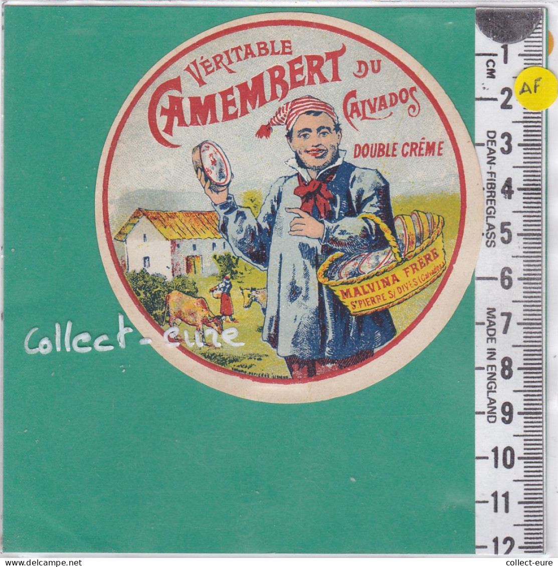 C1243 FROMAGE PETIT CAMEMBERT MALVINA SAINT PIERRE SUR DIVES CALVADOS  DOUBLE CREME - Cheese