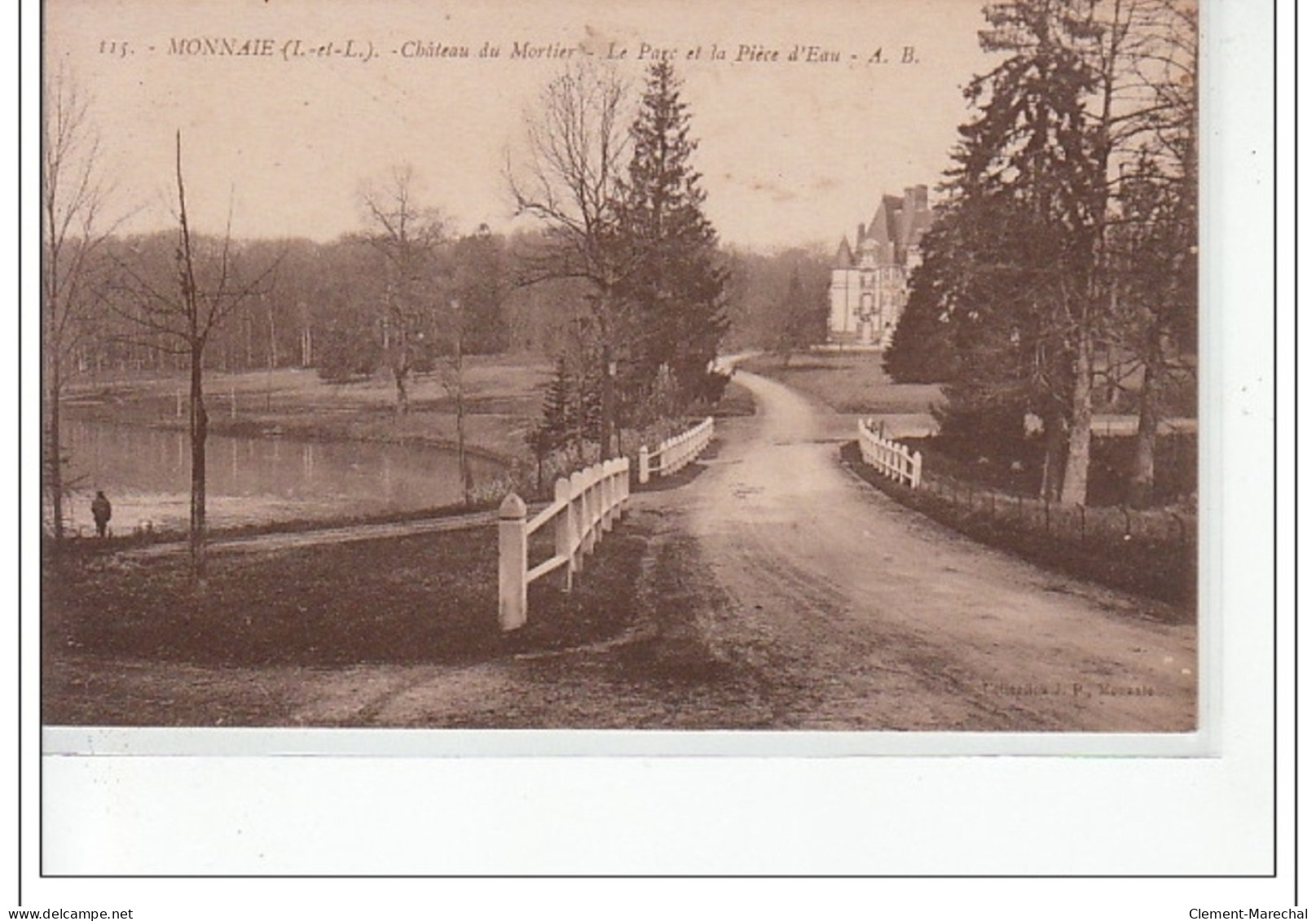 MONNAIE - Château Du Mortier - Le Parc Et La Pièce D'Eau - Très Bon état - Monnaie