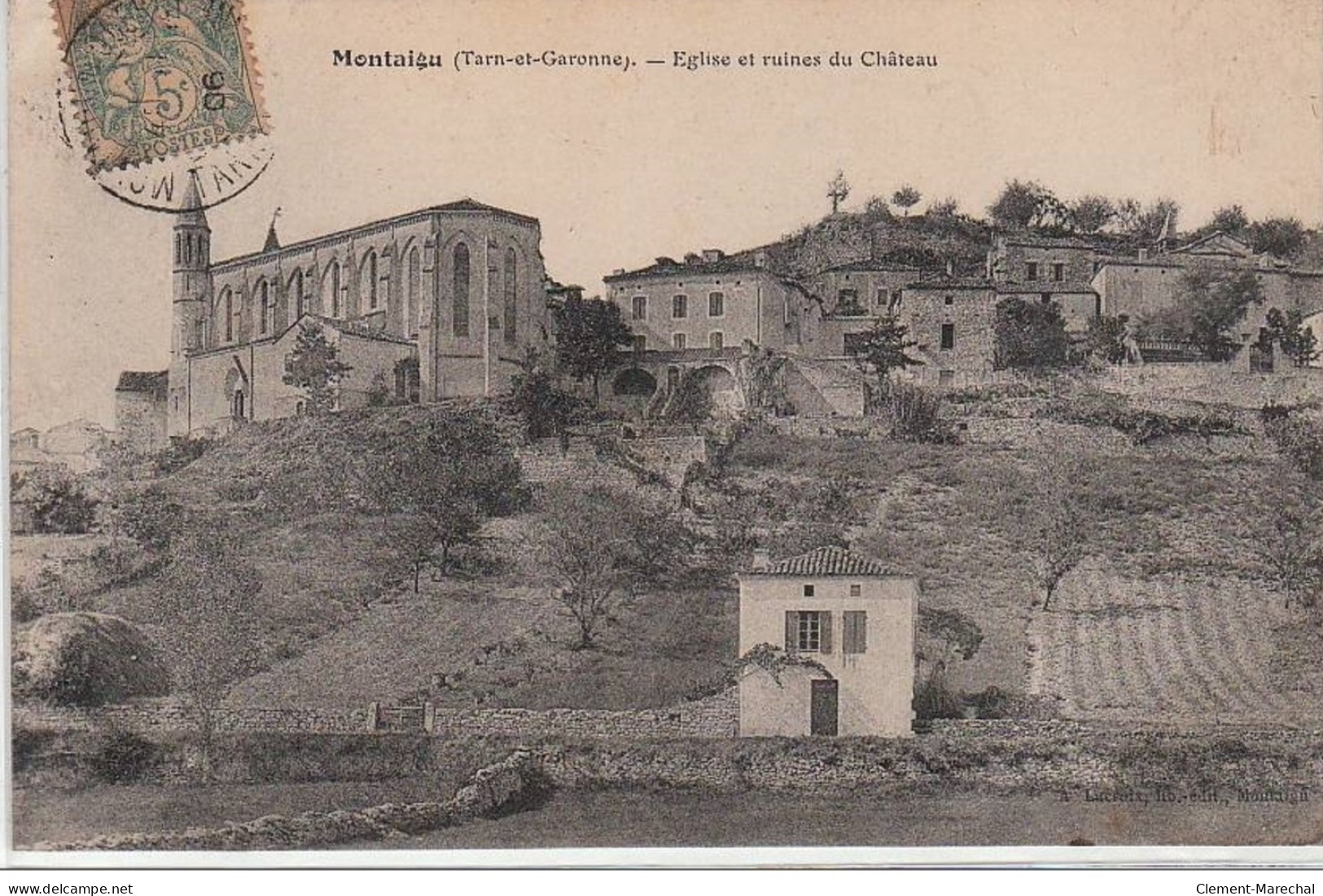 MONTAIGU : église Et Ruines Du Château - Très Bon état - Montaigu De Quercy