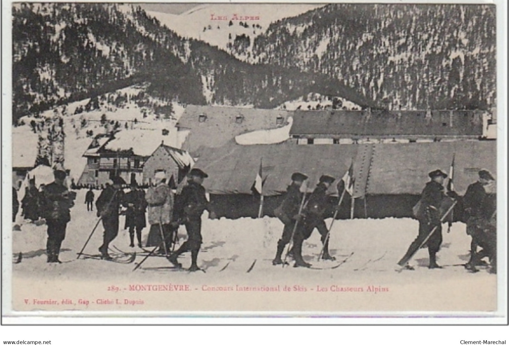 MONTGENEVRE : Concours International De Skis - Les Chasseurs Alpins - Militaire - Très Bon état - Other & Unclassified
