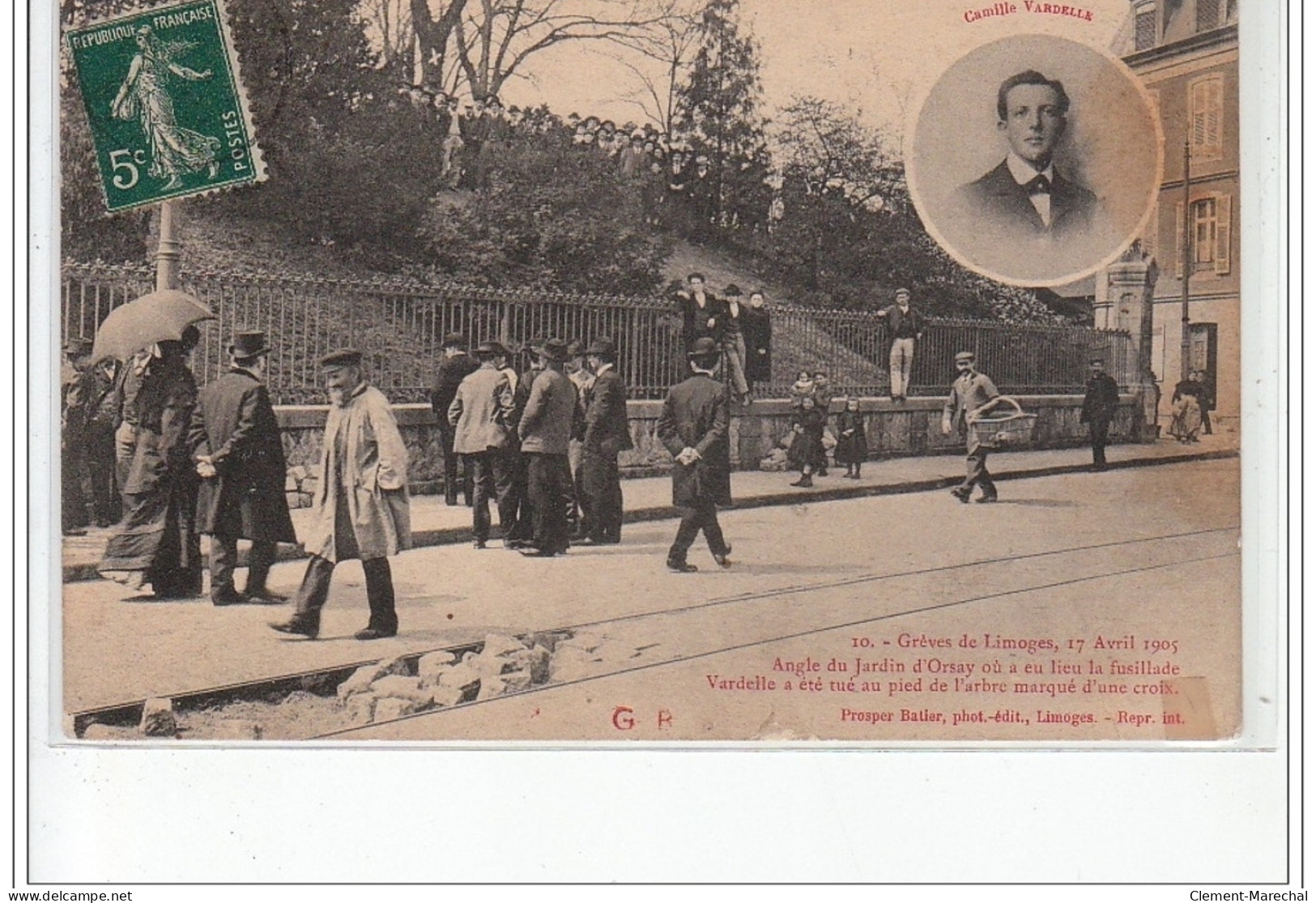 LIMOGES - Grèves De Limoges Avril 1905 - Angle Du Jardin D'Orsay Où à Eu Lieu La Fusillade - état - Limoges