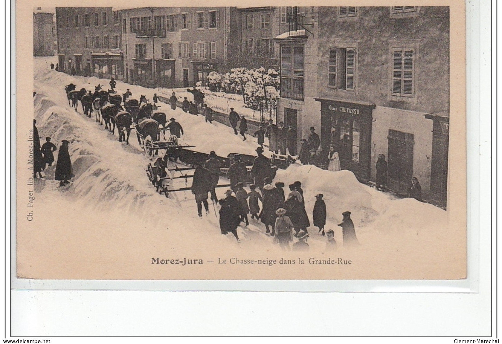 MOREZ - Le Chasse-neige Dans La Grande Rue - Très Bon état - Morez