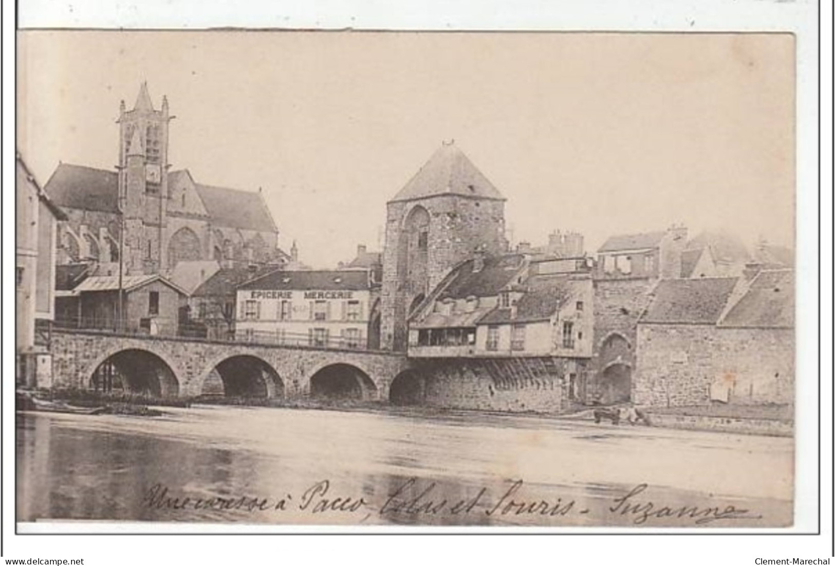 MORET SUR LOING : Panorama - CARTE PANORAMA - Très Bon état - Moret Sur Loing