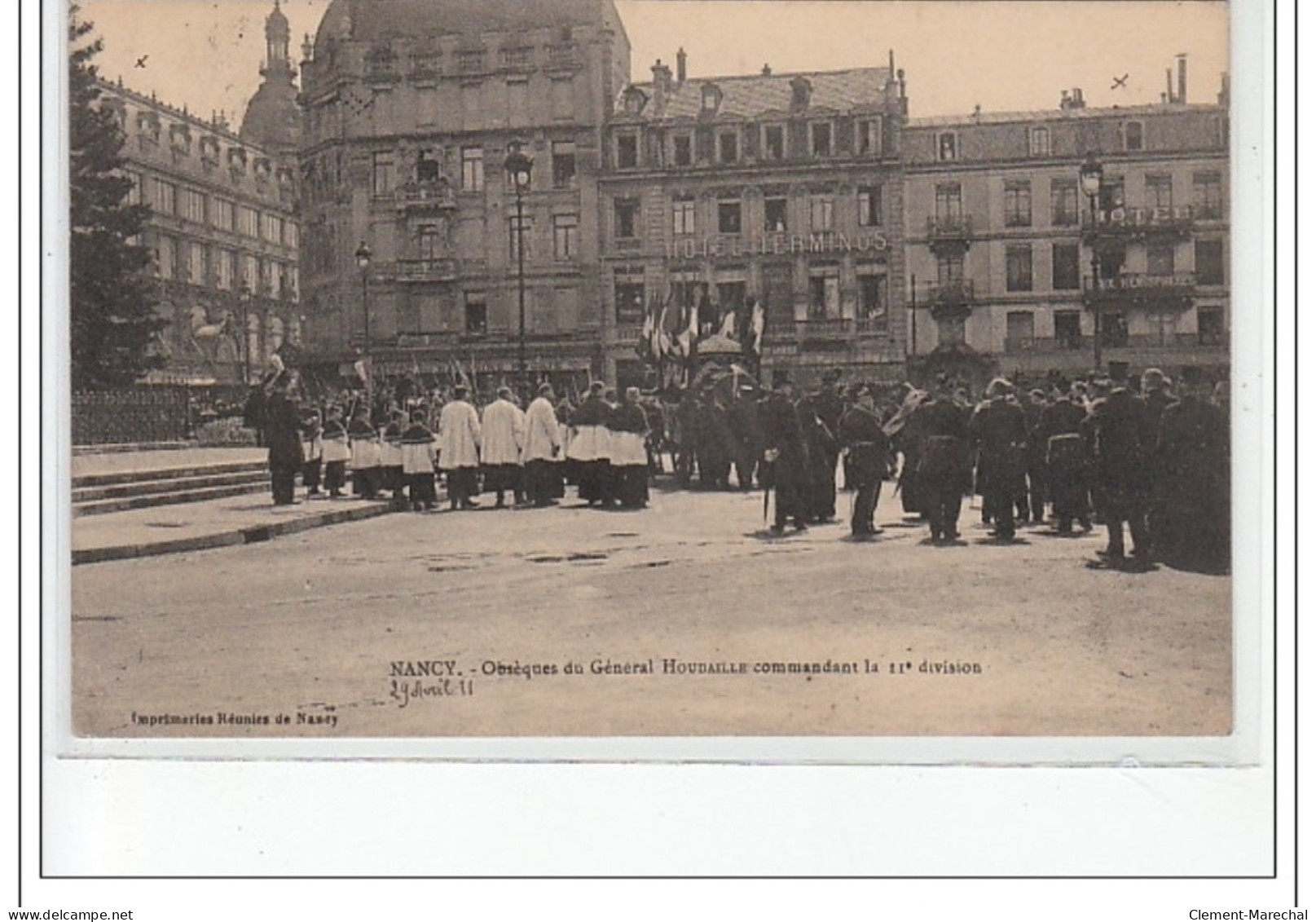 NANCY - Obsèques Du Général Houdaille Commandant La 11è Division - Très Bon état - Nancy