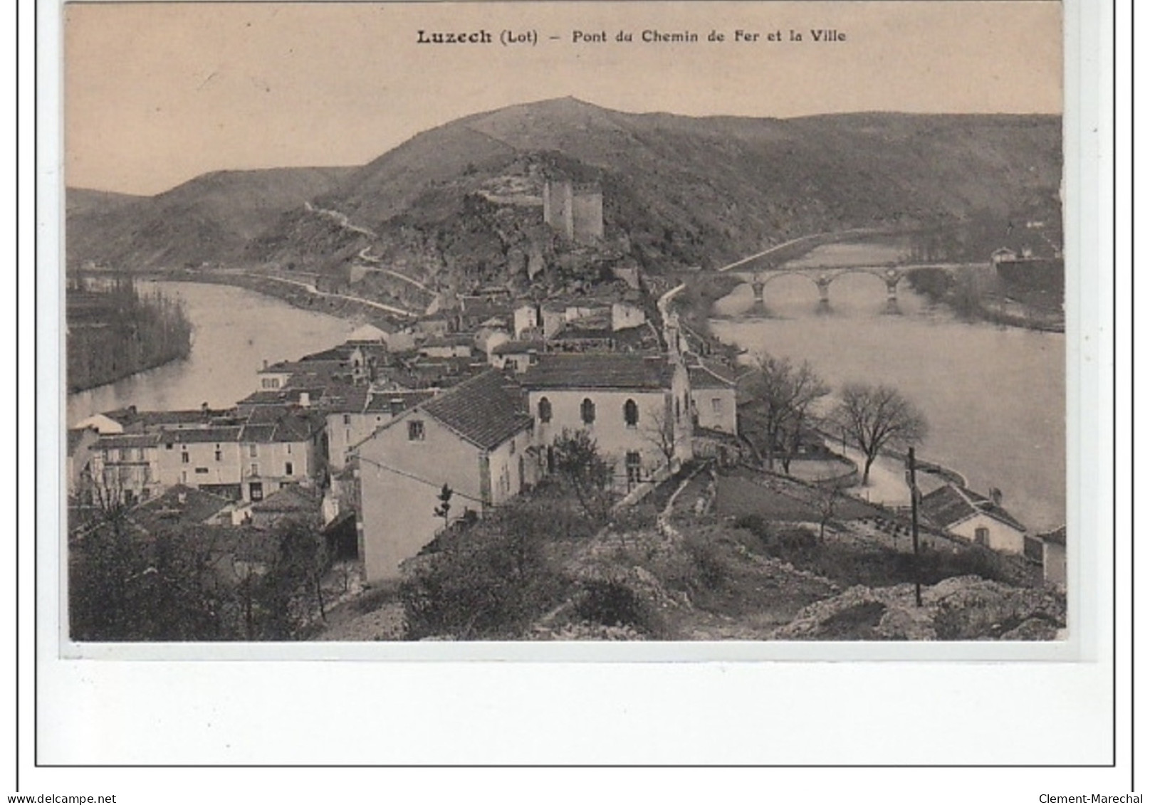 LUZECH - Pont De Chemin De Fer Et La Ville - Très Bon état - Luzech