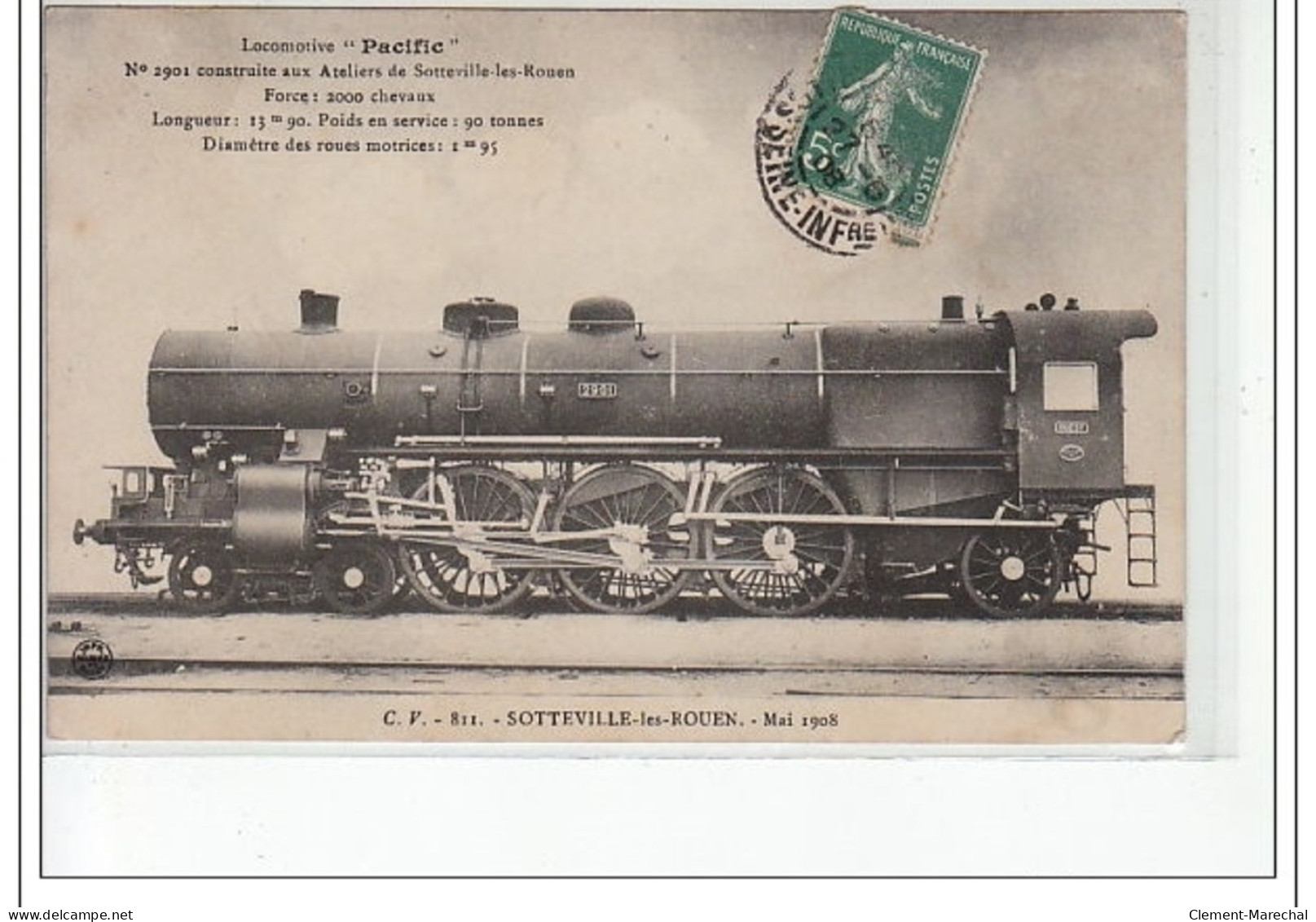 Locomotive """"Pacific"""" - Très Bon état - Sotteville Les Rouen
