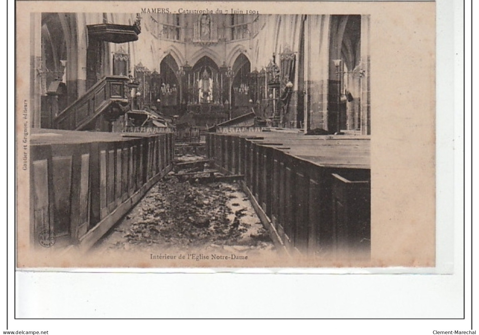 MAMERS - Catastrophe Du 7 Juin 1904 - Intérieur De L'église Notre-Dame - Très Bon état - Mamers