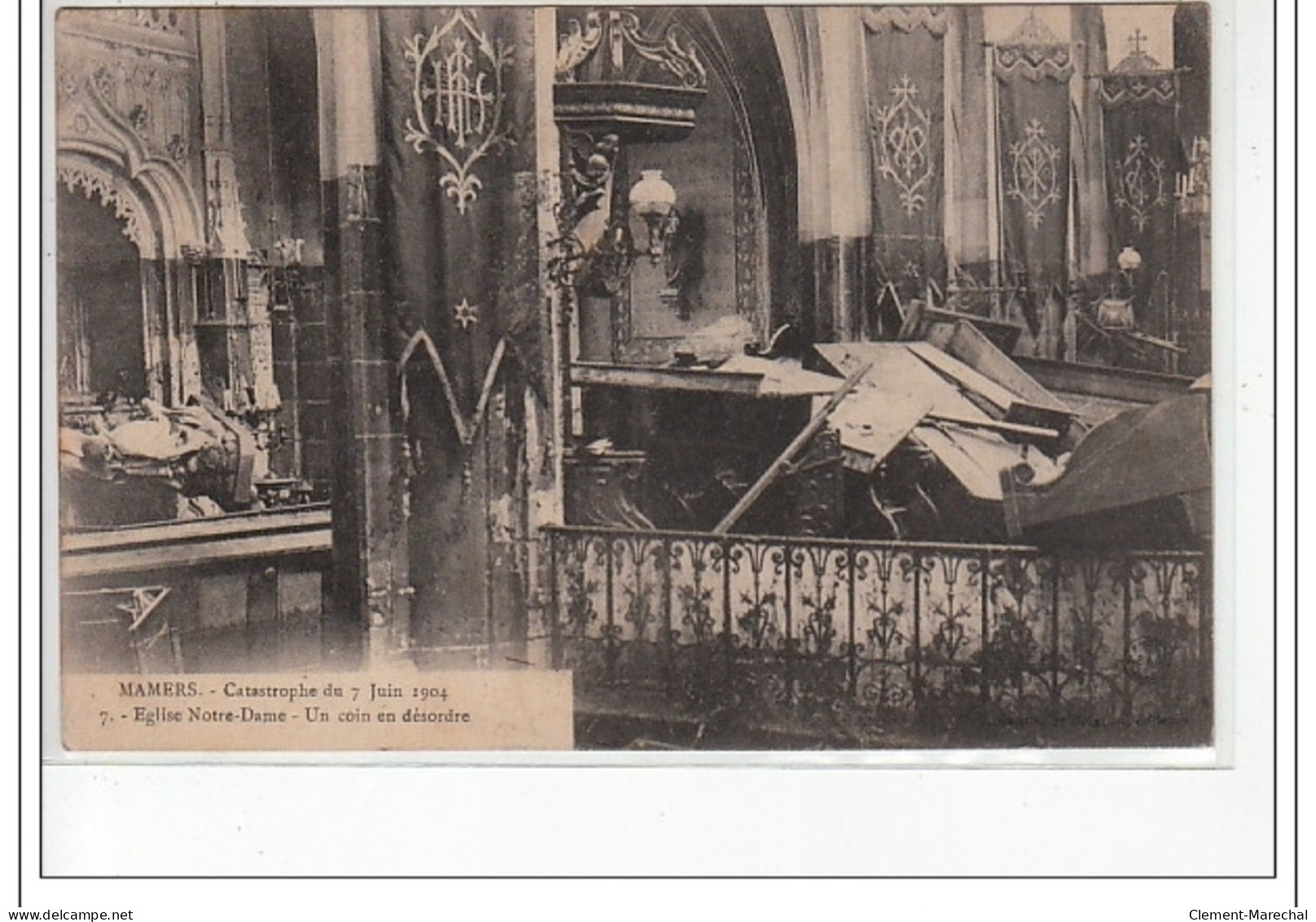 MAMERS - Catastrophe Du 7 Juin 1904 - Eglise Notre-Dame - Un Coin En Désordre - Très Bon état - Mamers