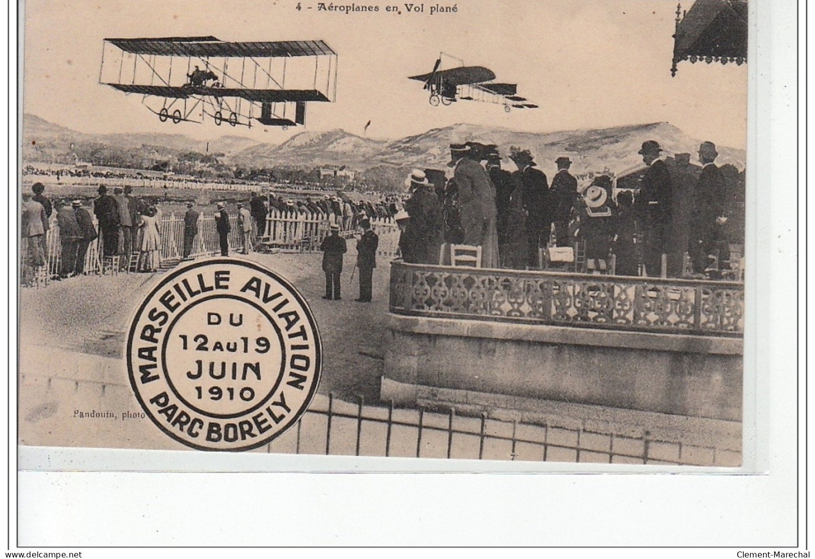 MARSEILLE - Parc Borély - Aéroplanes En Vol Plané - Juin 1910 - Très Bon état - Parken En Tuinen