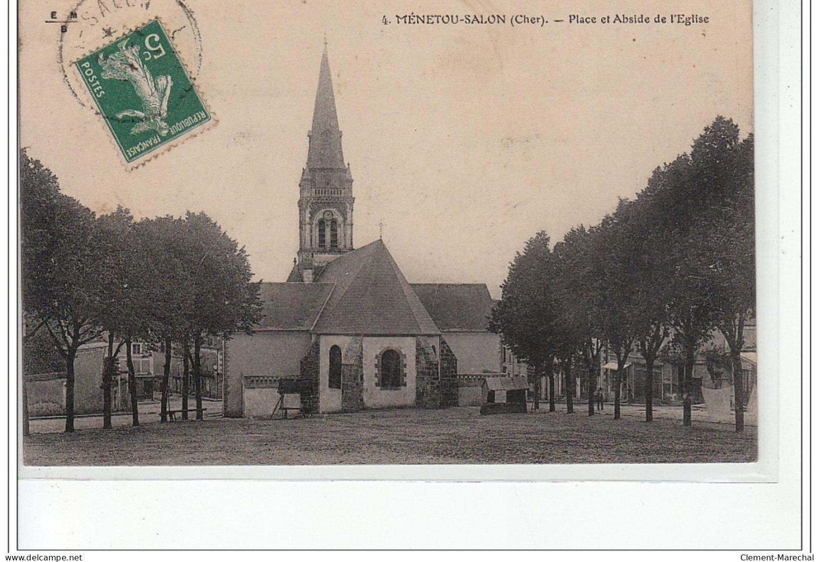 MENETOU SALON - Place Et Abside De L'église - Très Bon état - Otros & Sin Clasificación