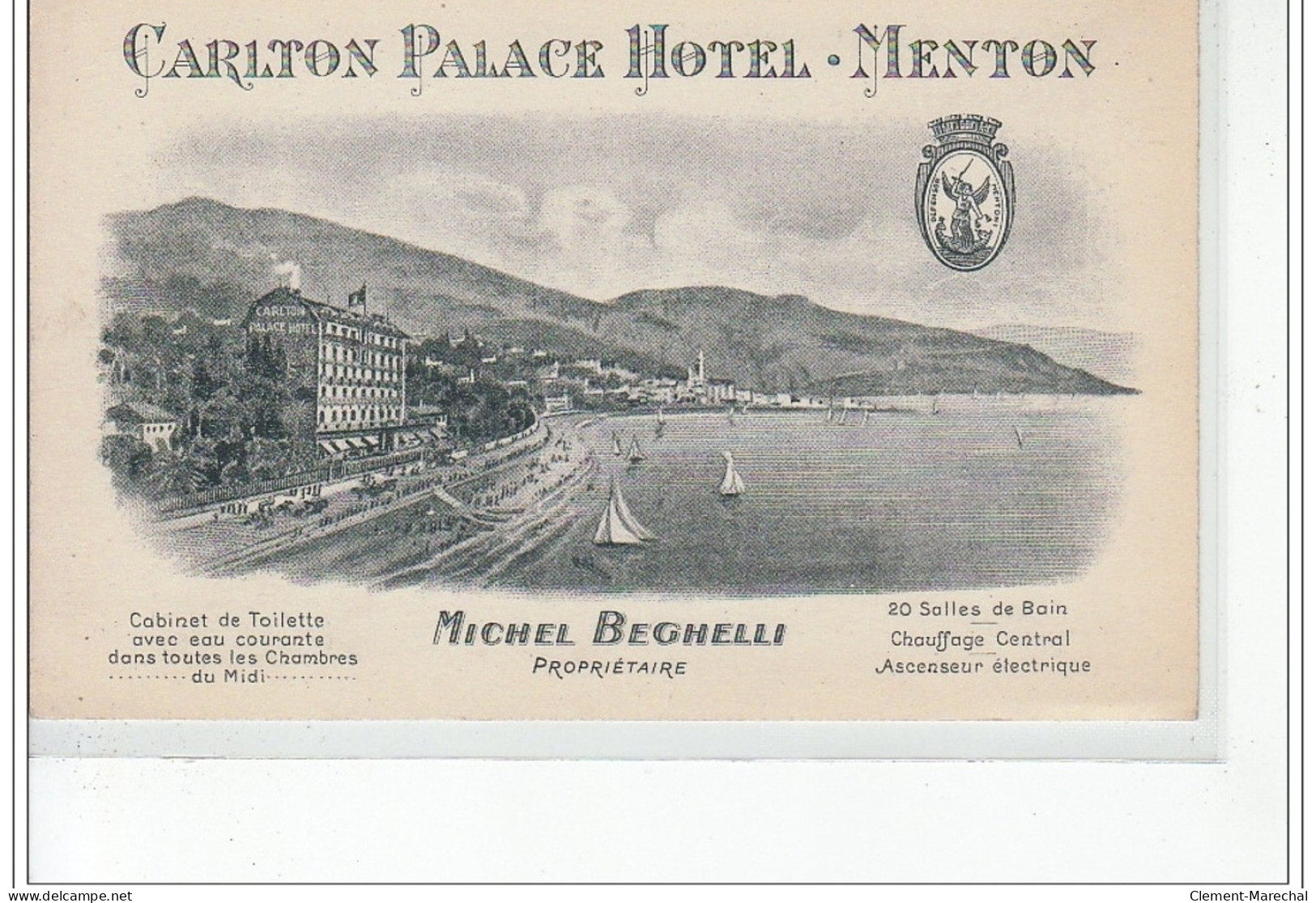 MENTON - Carlton Palace Hotel - Très Bon état - Menton