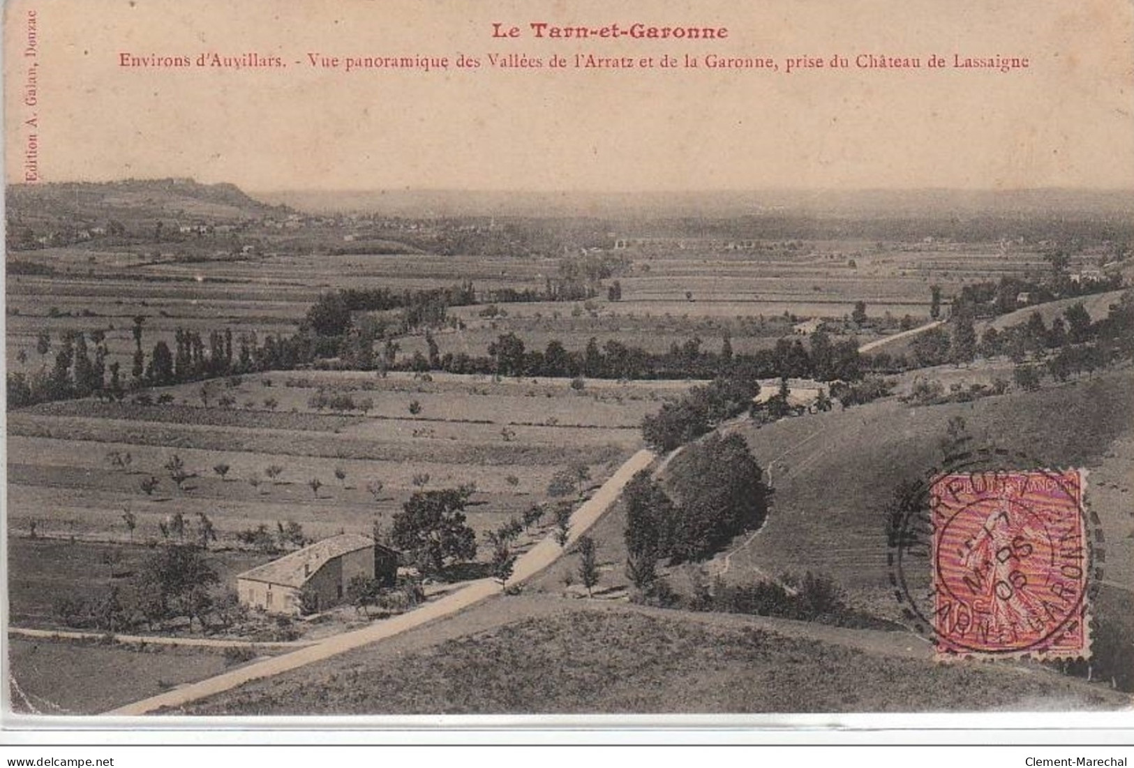 LE TARN ET GARONNE : Environs D'Auvillars - Vue Panoramique Des Vallées De L'Arratz Et De La Garonne - Très Bon état - Sonstige & Ohne Zuordnung