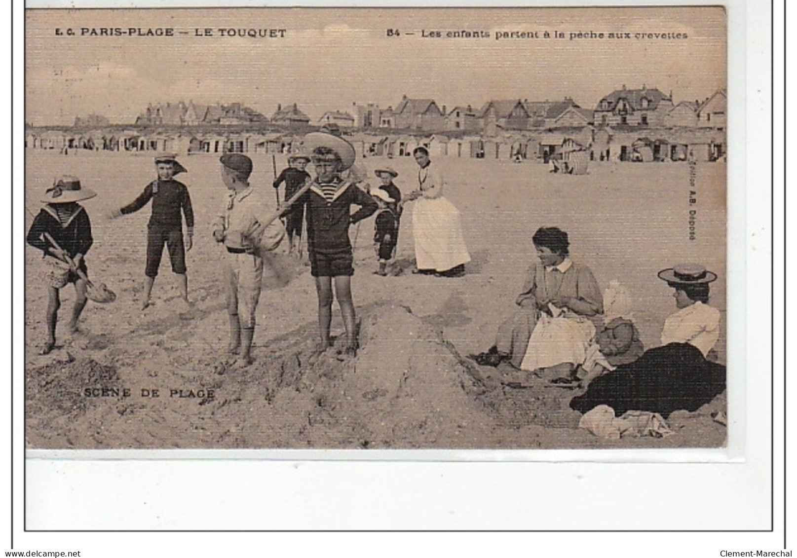 LE TOUQUET - PARIS-PLAGE - Les Enfants Partent à La Pêche Aux Crevettes - Très Bon état - Le Touquet