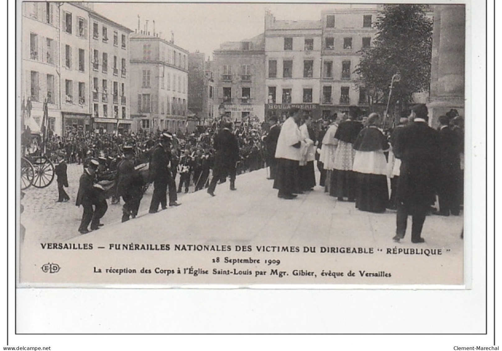 VERSAILLES - Funérailles Des Victimes Du Dirigeable """"République"""" 1909 - Arrivée Du Cortège à St Louis - Très Bon é - Versailles