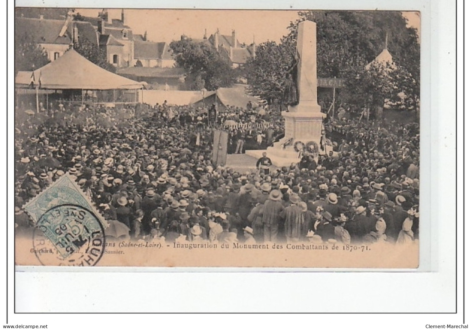 LOUHANS - Inauguration Du Monument Des Combattants De 1870-71 - Très Bon état - Louhans