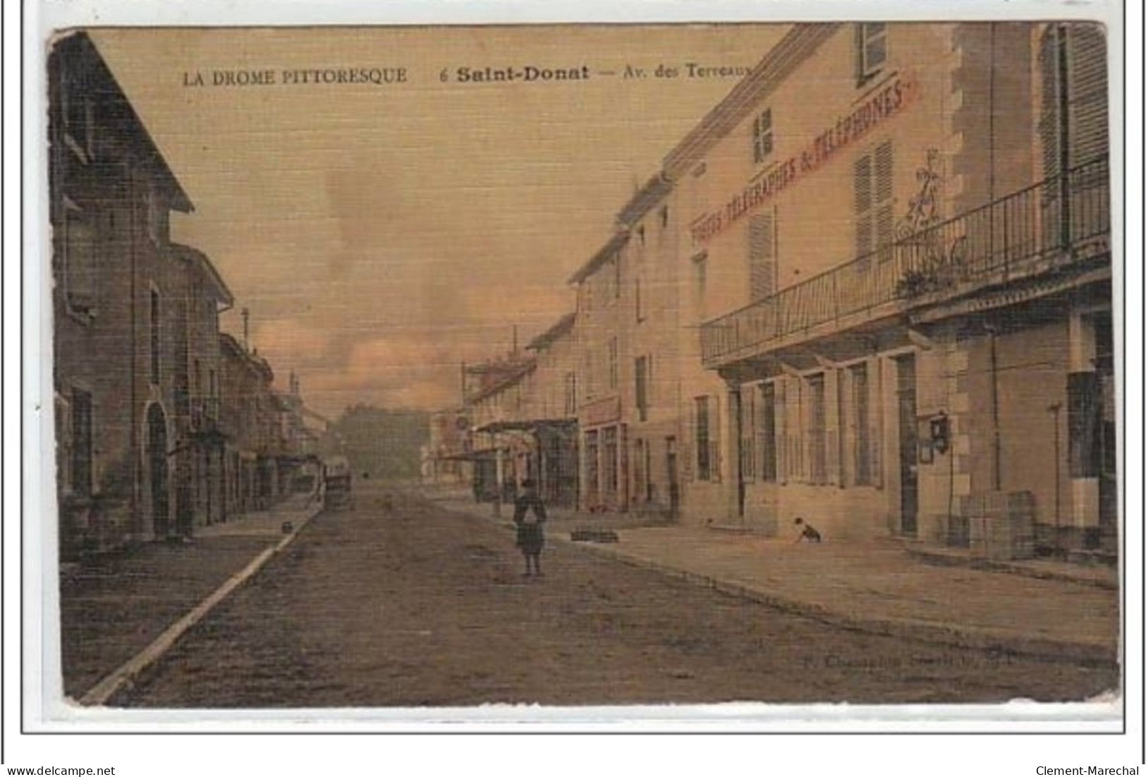 LA DROME PITTORESQUE : SAINT DONAT : Avenue Des Terreaux - CARTE TOILEE - Très Bon état - Otros & Sin Clasificación