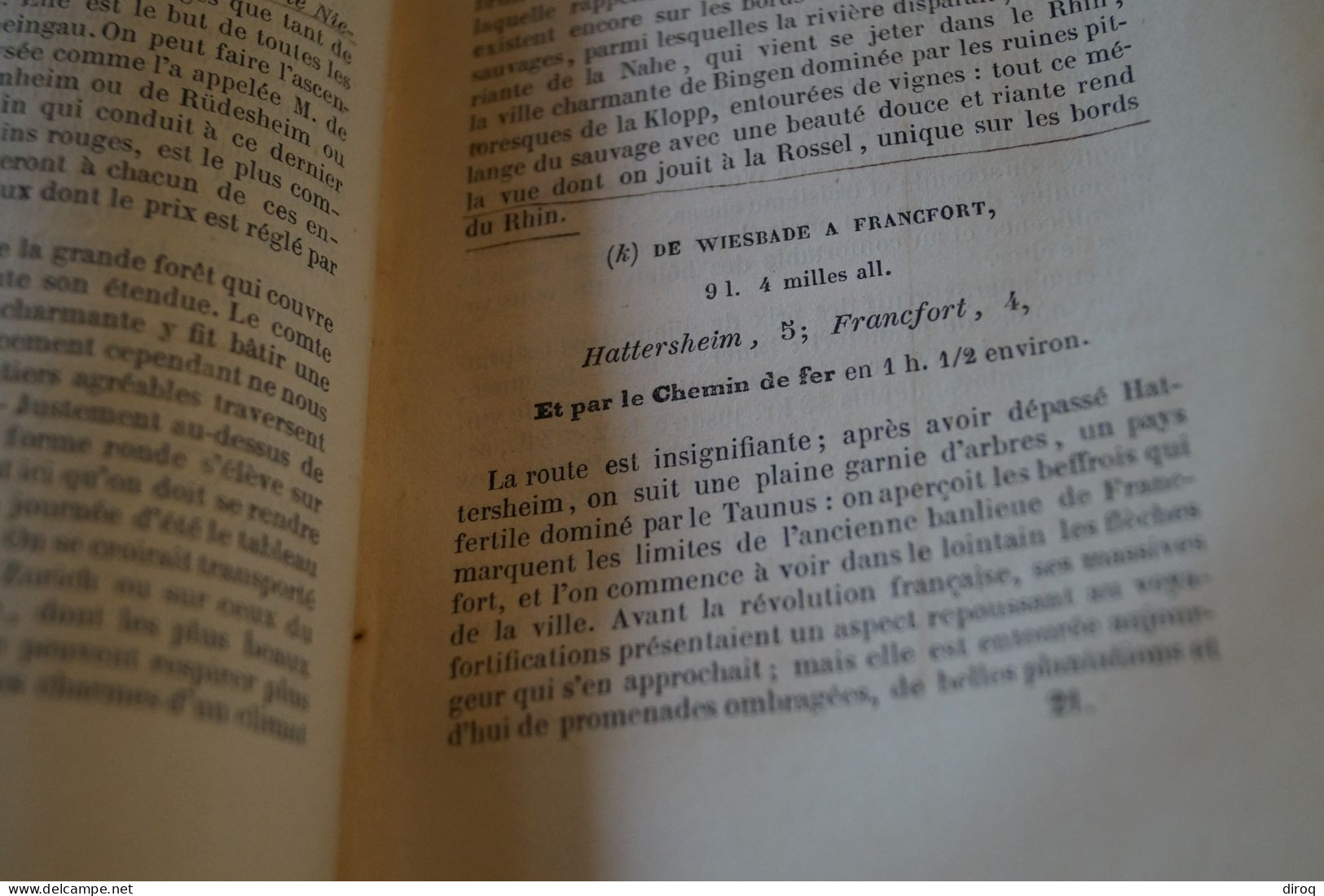 RARE,Guide Richard,1845,manuel du voyageur sur les bords du Rhin,700 pages + manuscrit,17,5 Cm./11 Cm.