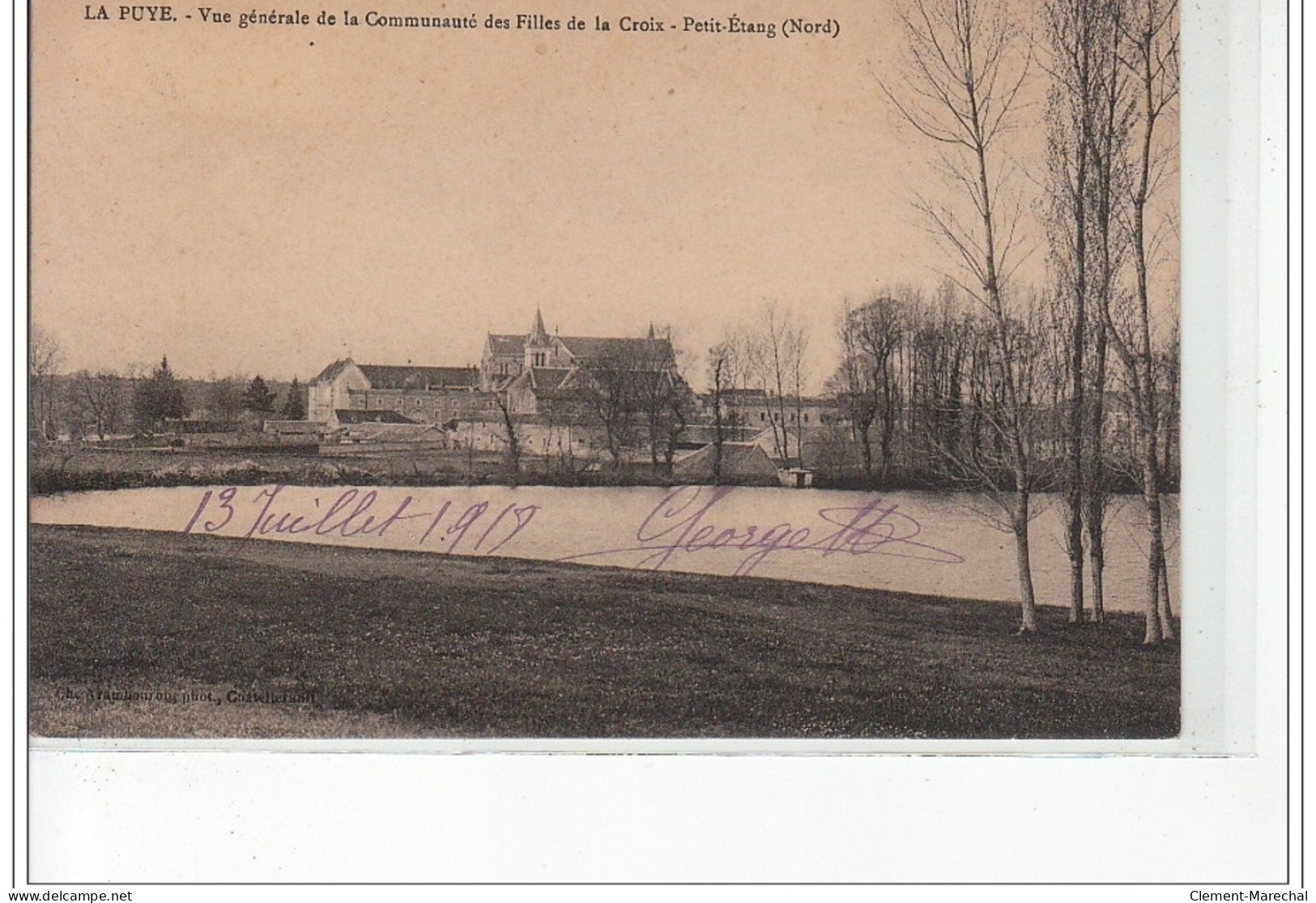 LA PUYE - Vue Générale De La Communauté Des Filles De La Croix - Petit-Etang (nord) - Très Bon état - Sonstige & Ohne Zuordnung