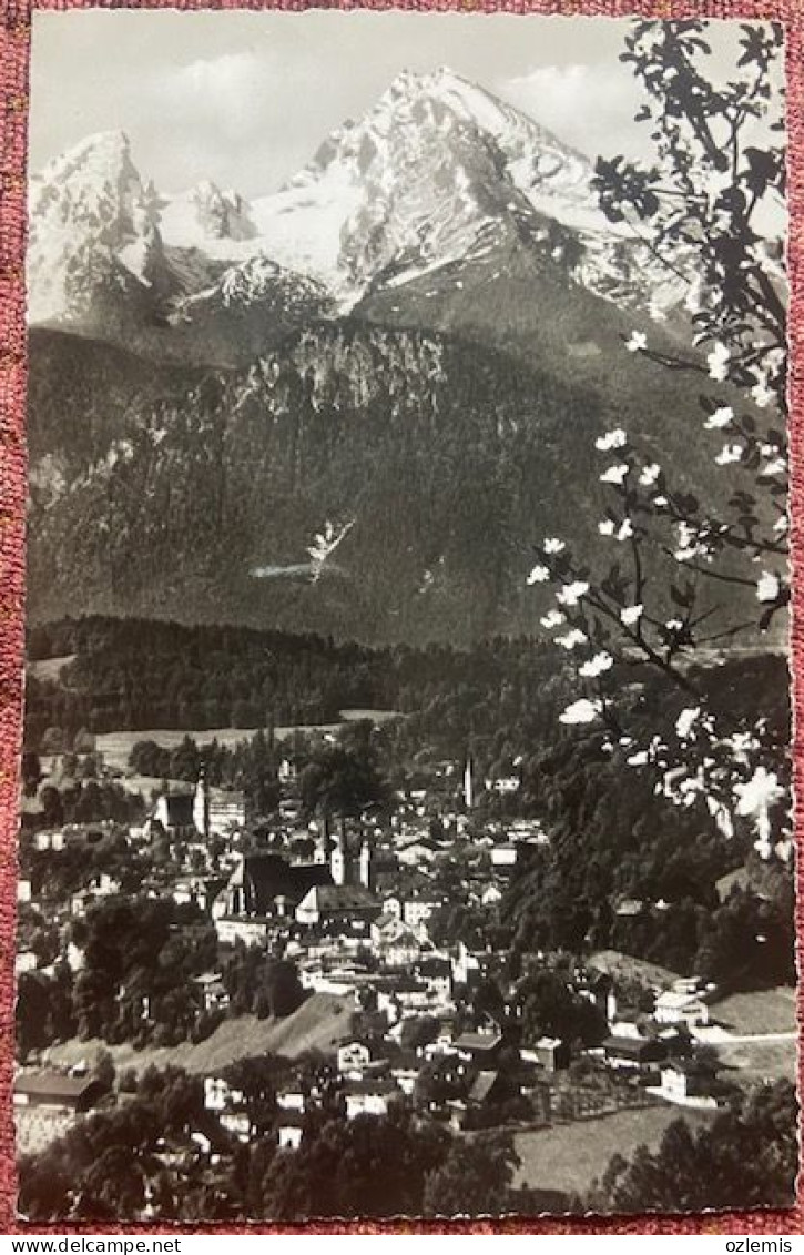 BERCHTESGADEN MIT BLICK ZUM WATZMANN , ,POSTCARD - Berchtesgaden