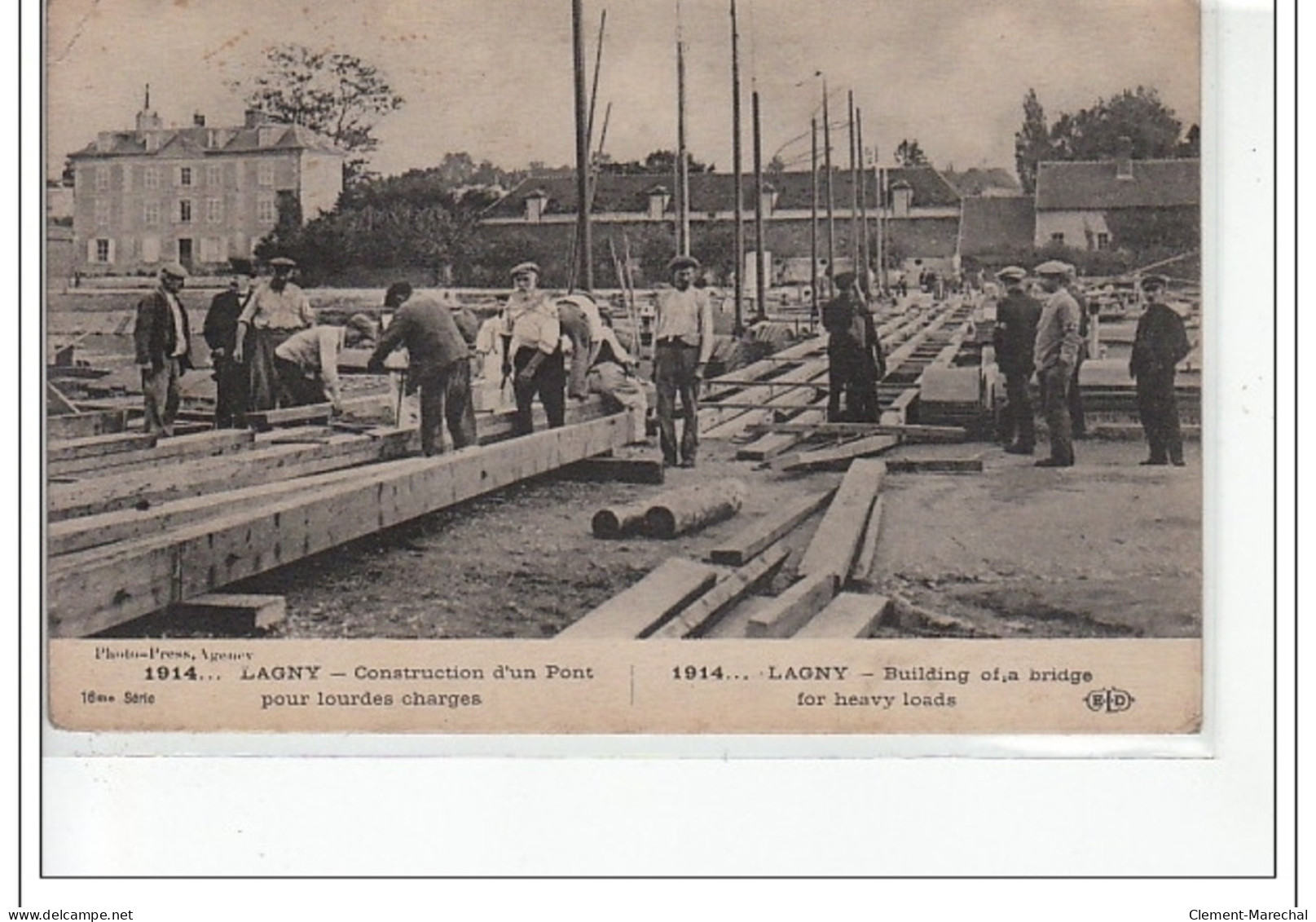 LAGNY - Construction D'un Pont Pour Lourdes Charges - Très Bon état - Lagny Sur Marne