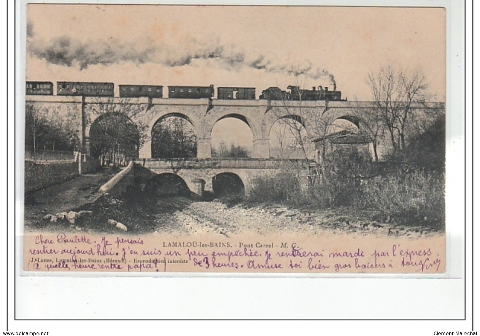 LAMALOU LES BAINS - Pont Carrel - Très Bon état - Lamalou Les Bains