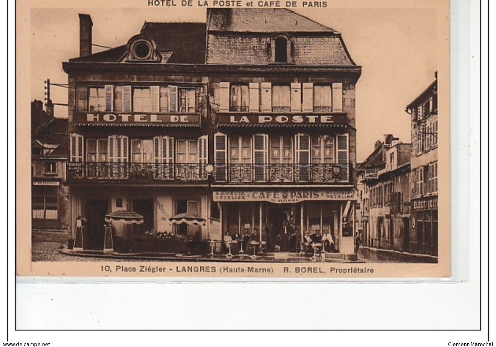 LANGRES - Hôtel De La Poste Et Café De Paris - Très Bon état - Langres