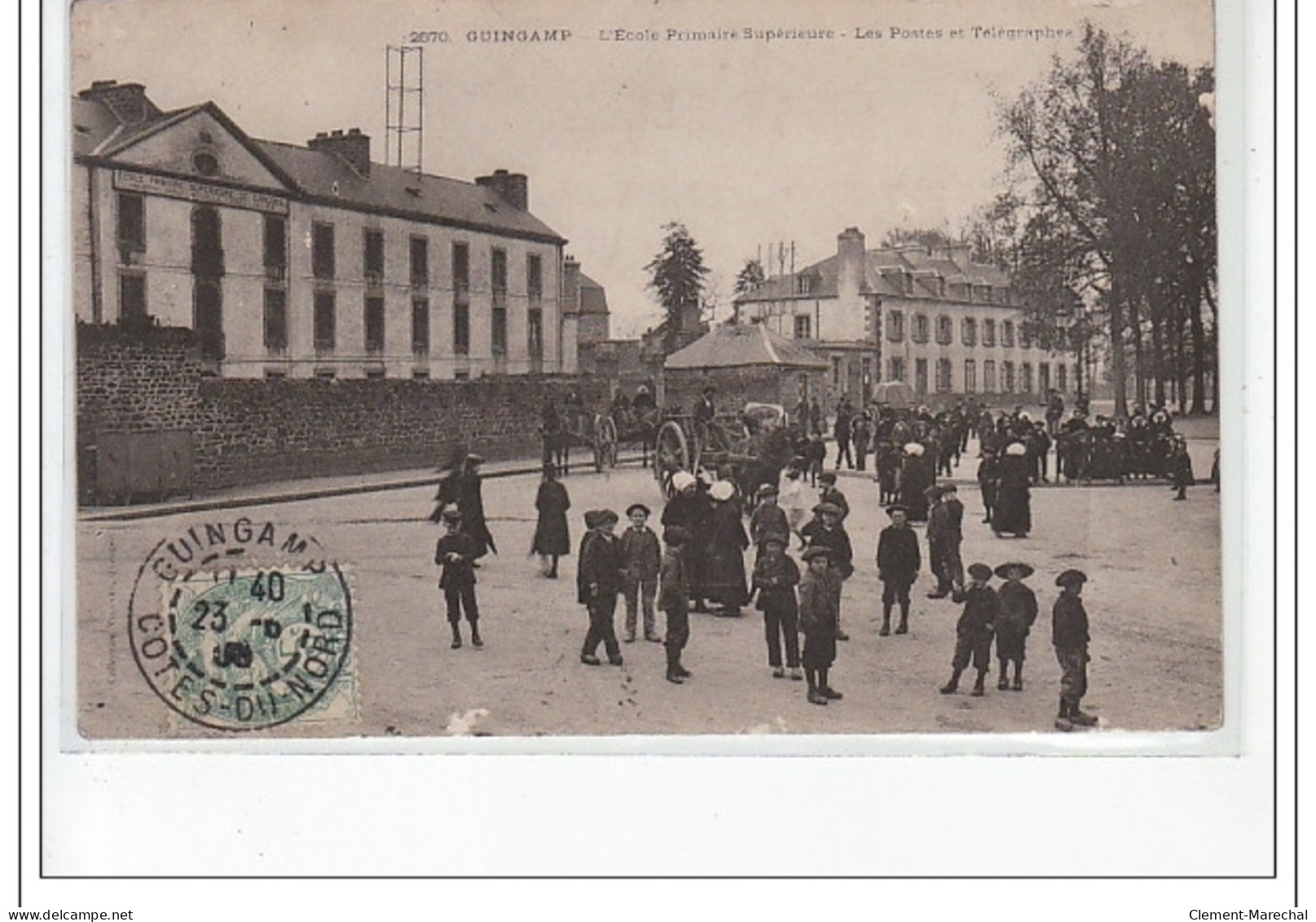 GUINGAMP - L'école Primaire Supérieure - Les Postes Et Télégraphes - Très Bon état - Guingamp