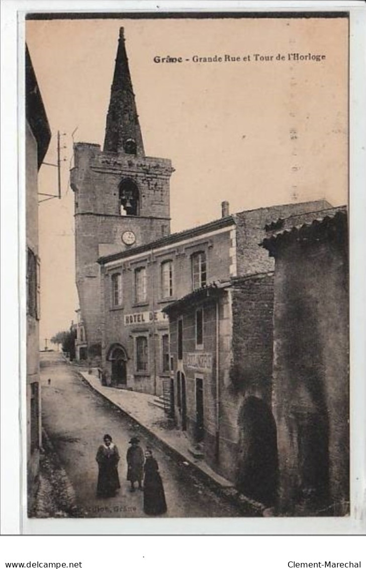 GRANE : Grande Rue Et Tour D'horloge - Très Bon état - Other & Unclassified