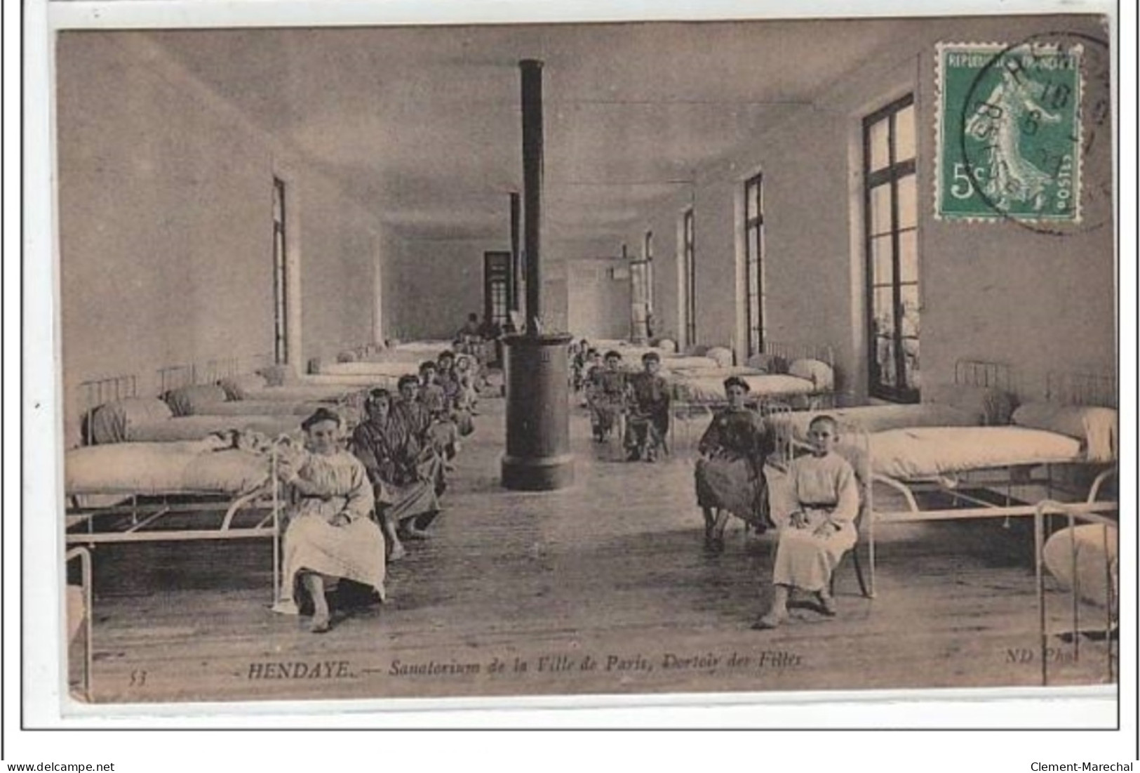 HENDAYE : Sanatorium De La Ville De Paris, Dortoir Des Filles - Très Bon état - Hendaye