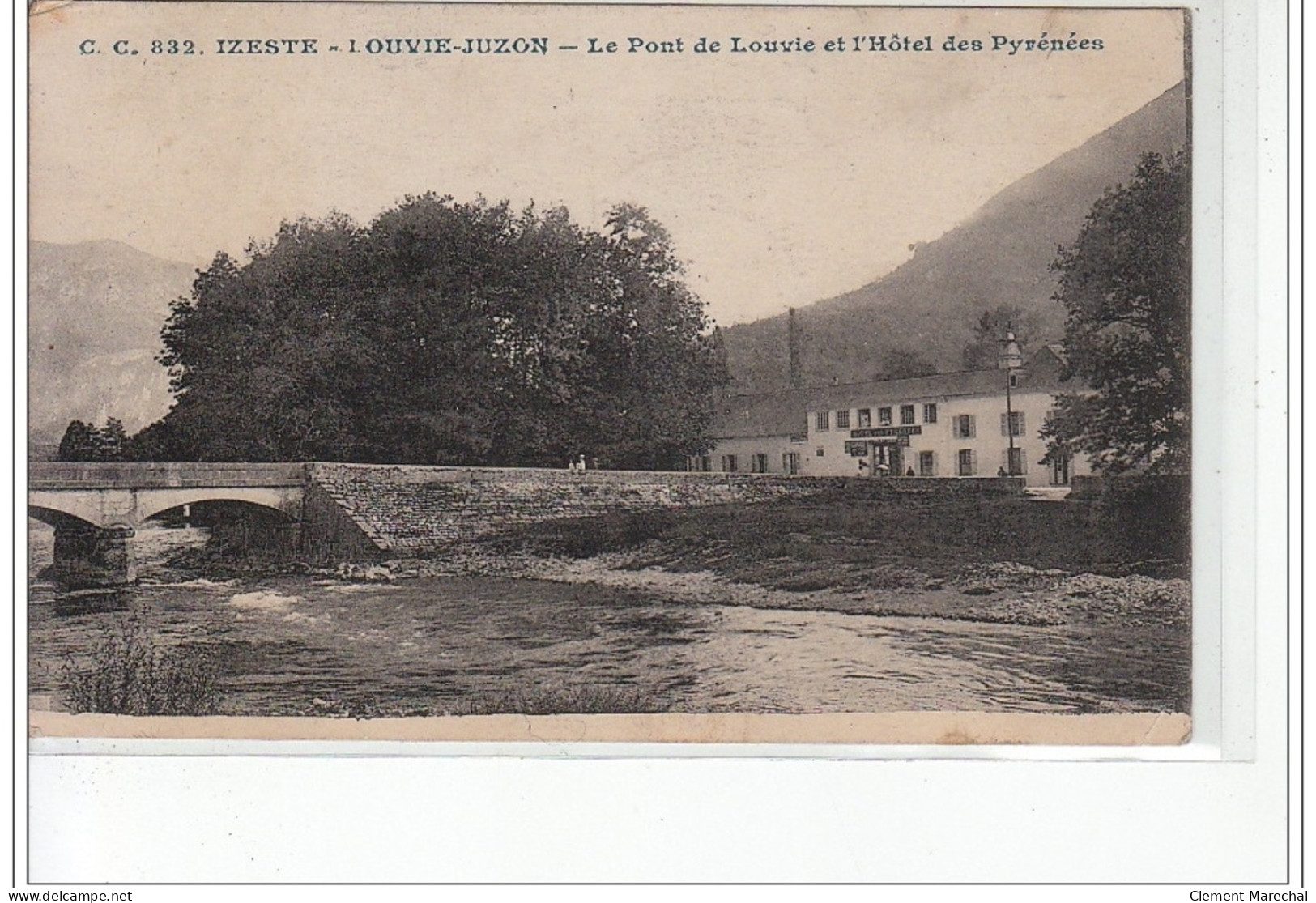 IZESTE - LOUVIE-JUZON - Le Pont De Louvie Et L'Hôtel Des Pyrénées - Très Bon état - Otros & Sin Clasificación