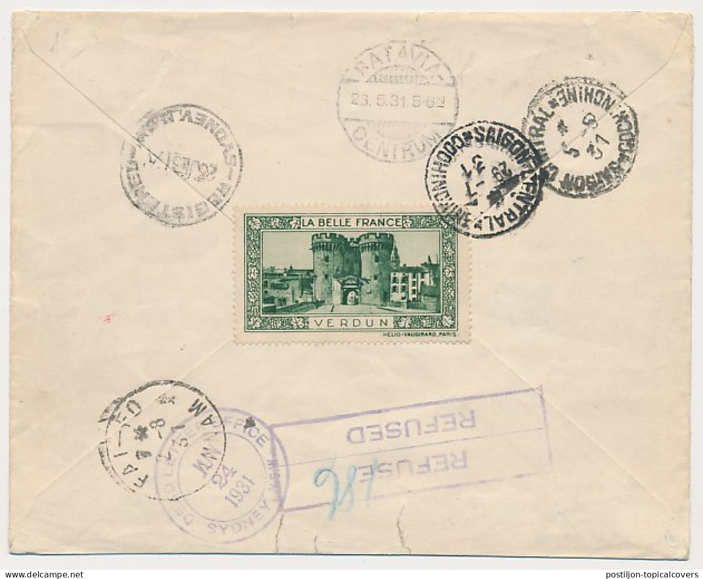 VH C 90 V W Indo-China - Batavia N.I. - Sydney Australie 1931    - Unclassified