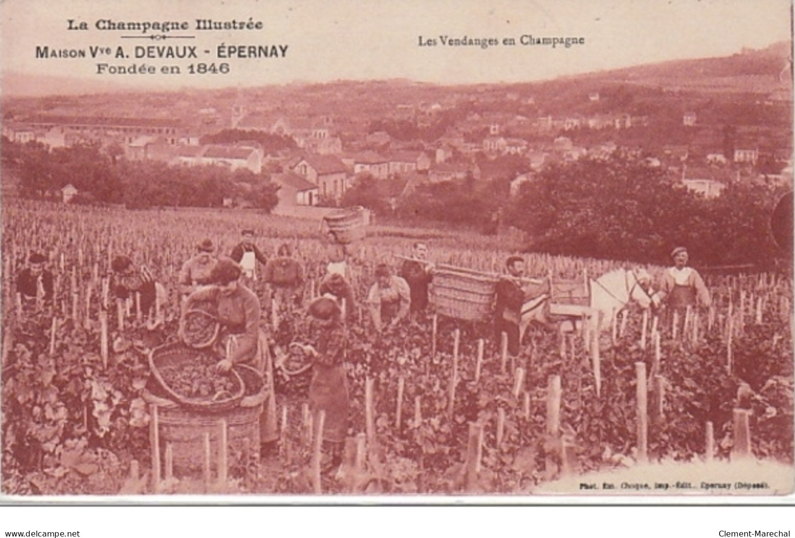 LA CHAMPAGNE ILLUSTREE : EPERNAY - Maison Devaux - Très Bon état - Other & Unclassified