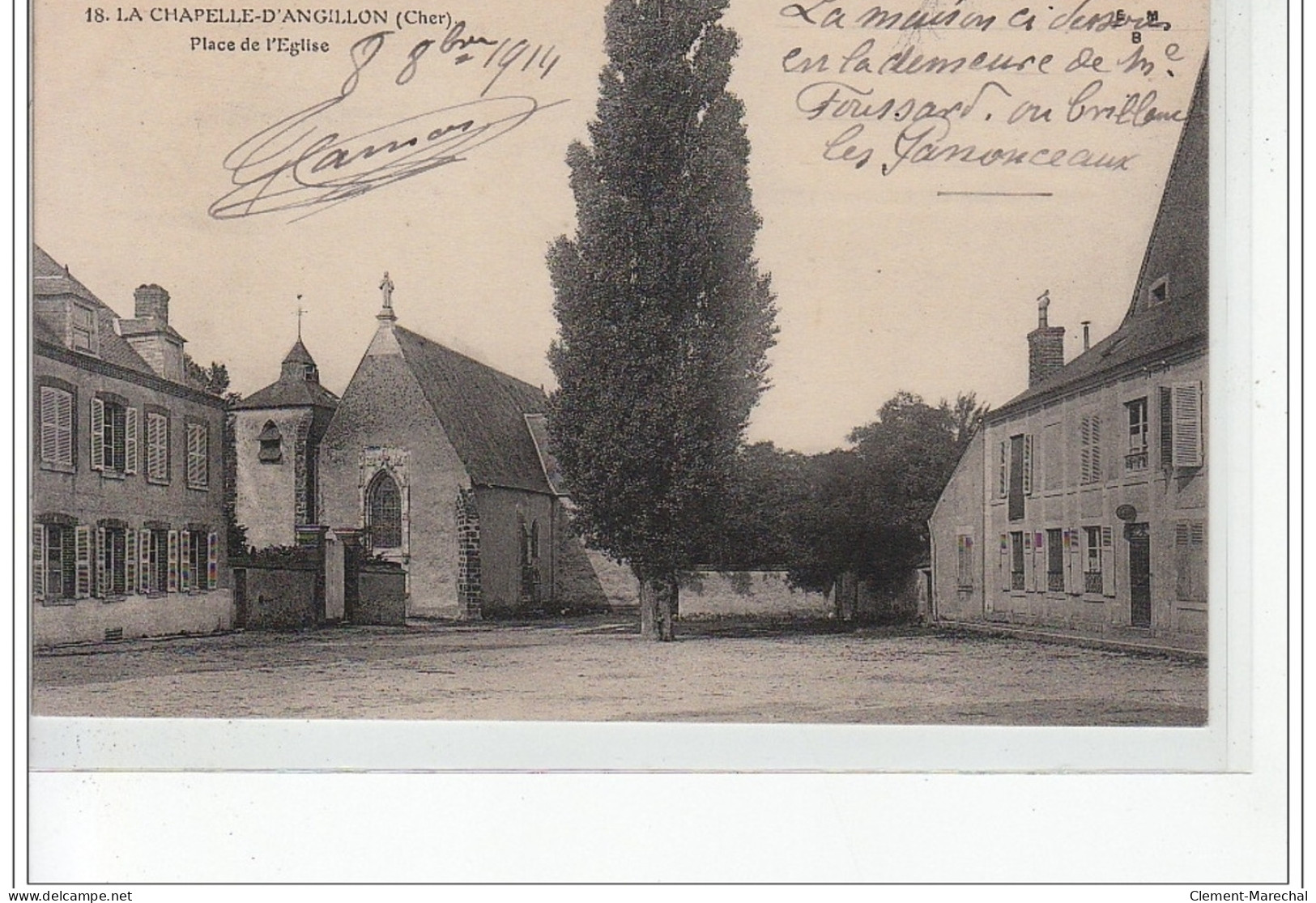 LA CHAPELLE D'ANGILLON - Place De L'Eglise - Très Bon état - Andere & Zonder Classificatie